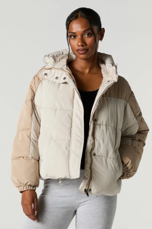 Colourblock Puffer Jacket sold by Charlotte Russe