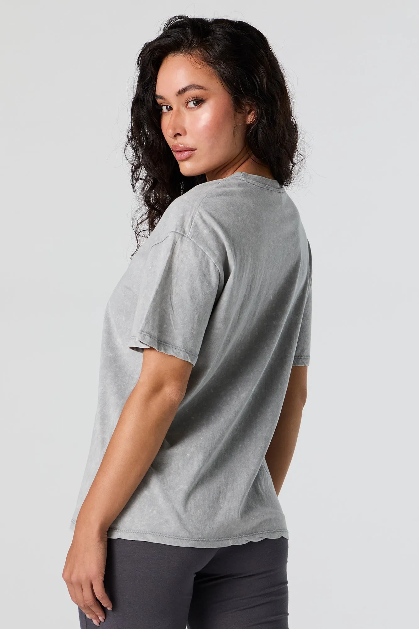 Chicago Graphic Washed Boyfriend T-Shirt sold by Charlotte Russe product image thumbnail 3