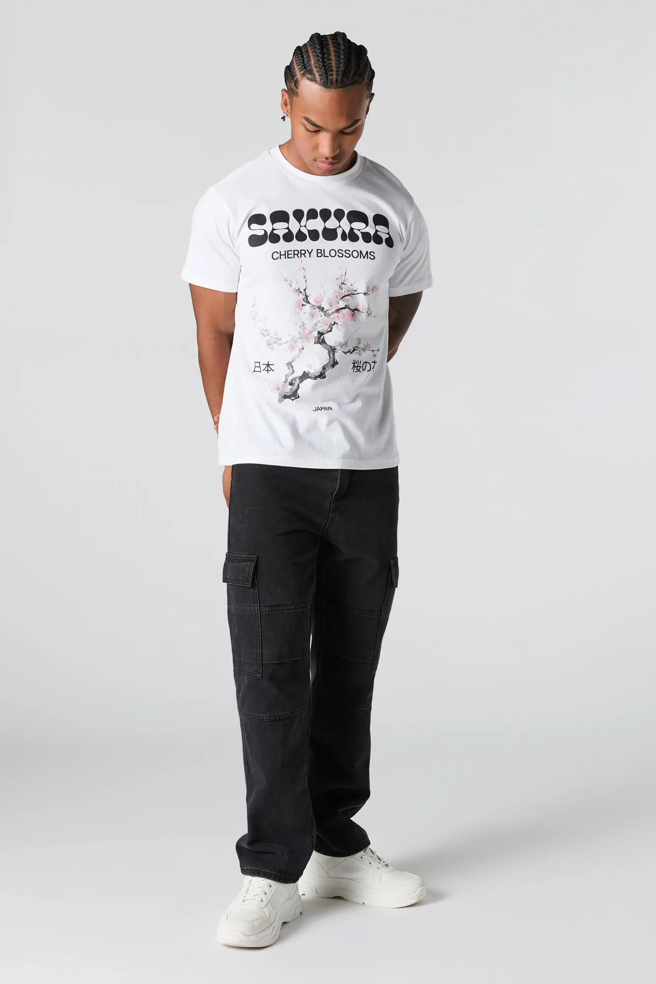 Sakura Cherry Blossoms Graphic T-Shirt sold by Charlotte Russe product image thumbnail 2