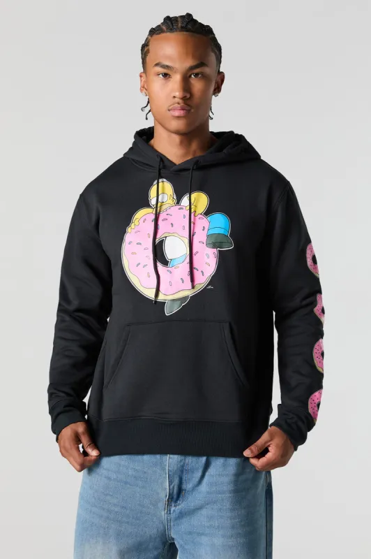 Homer Simpson Graphic Fleece Hoodie sold by Charlotte Russe