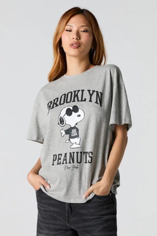 Brooklyn Peanuts Graphic Boyfriend T-Shirt sold by Charlotte Russe