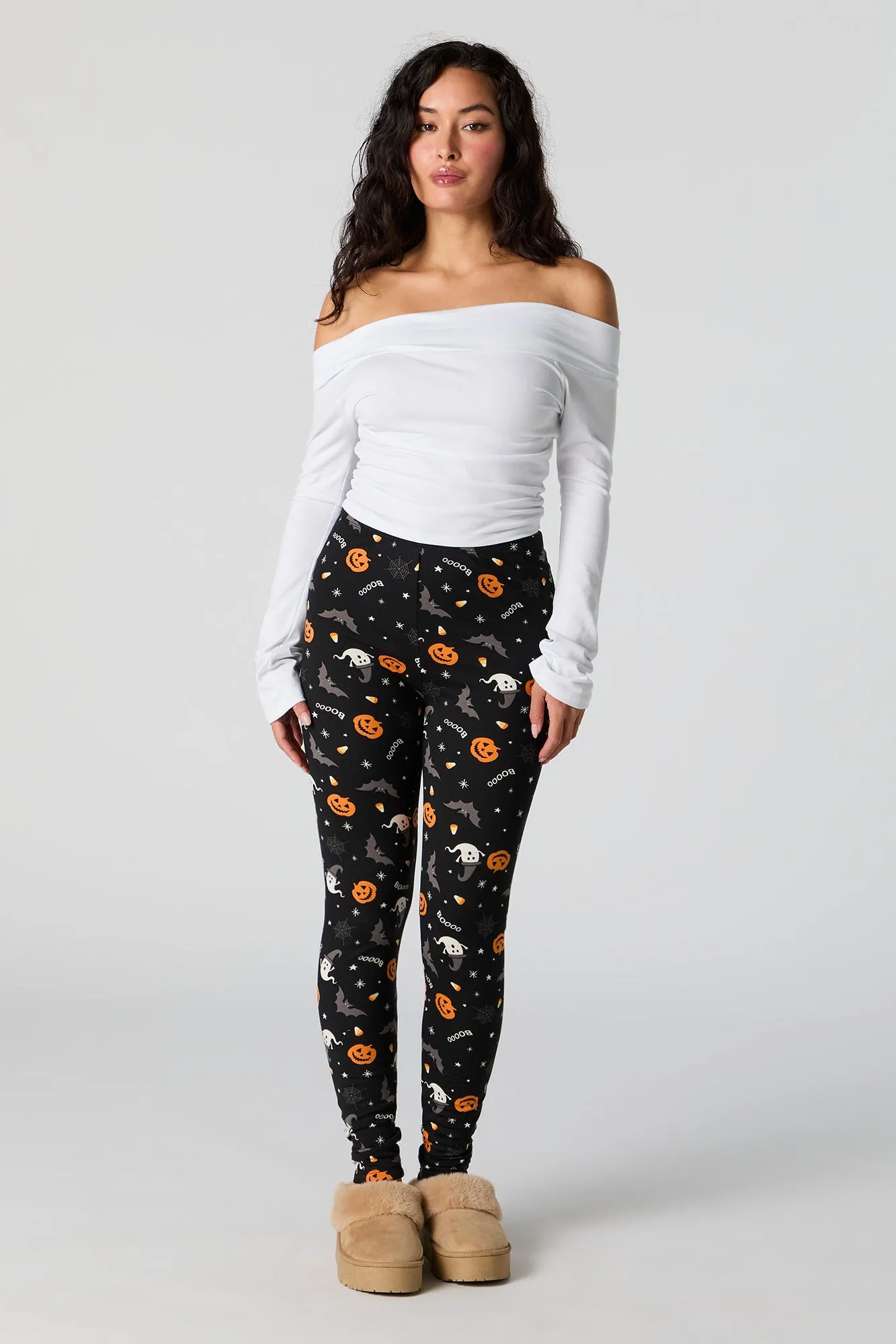 Halloween Print Fleece Legging sold by Charlotte Russe product image thumbnail 4