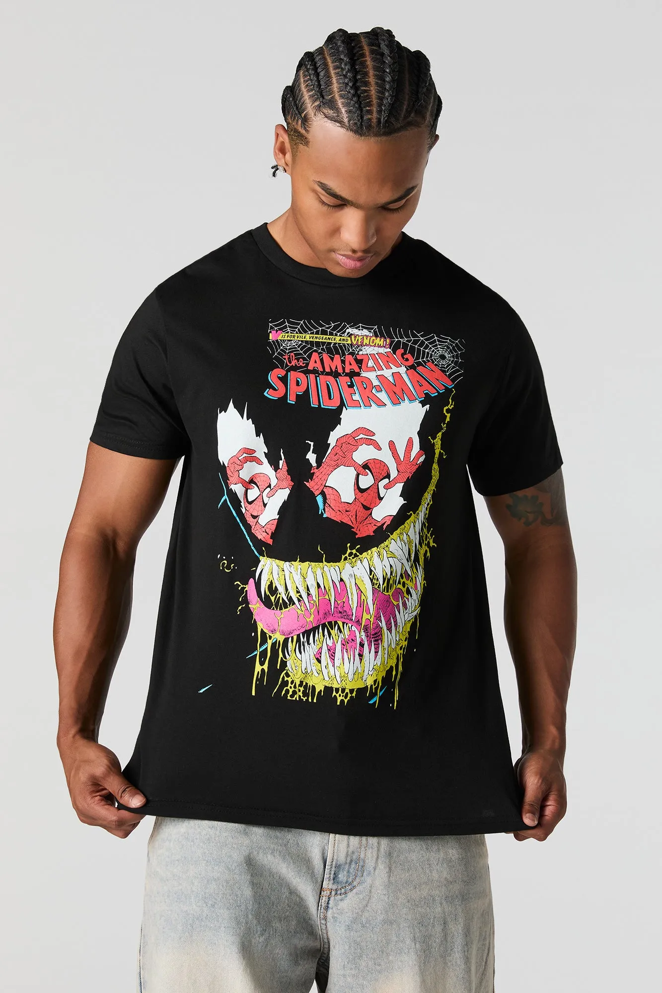 Amazing Spider-Man Graphic T-Shirt sold by Charlotte Russe