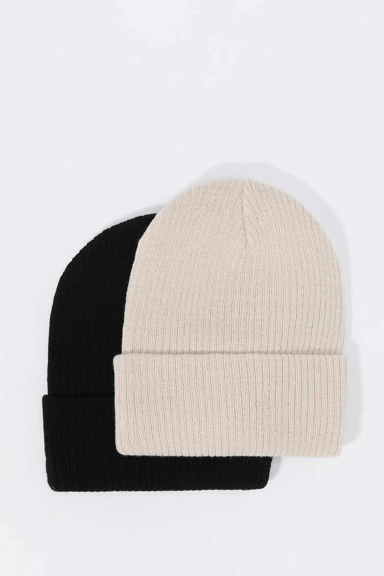 Ribbed Knit Beanie (2 Pack) sold by Charlotte Russe product image thumbnail 5