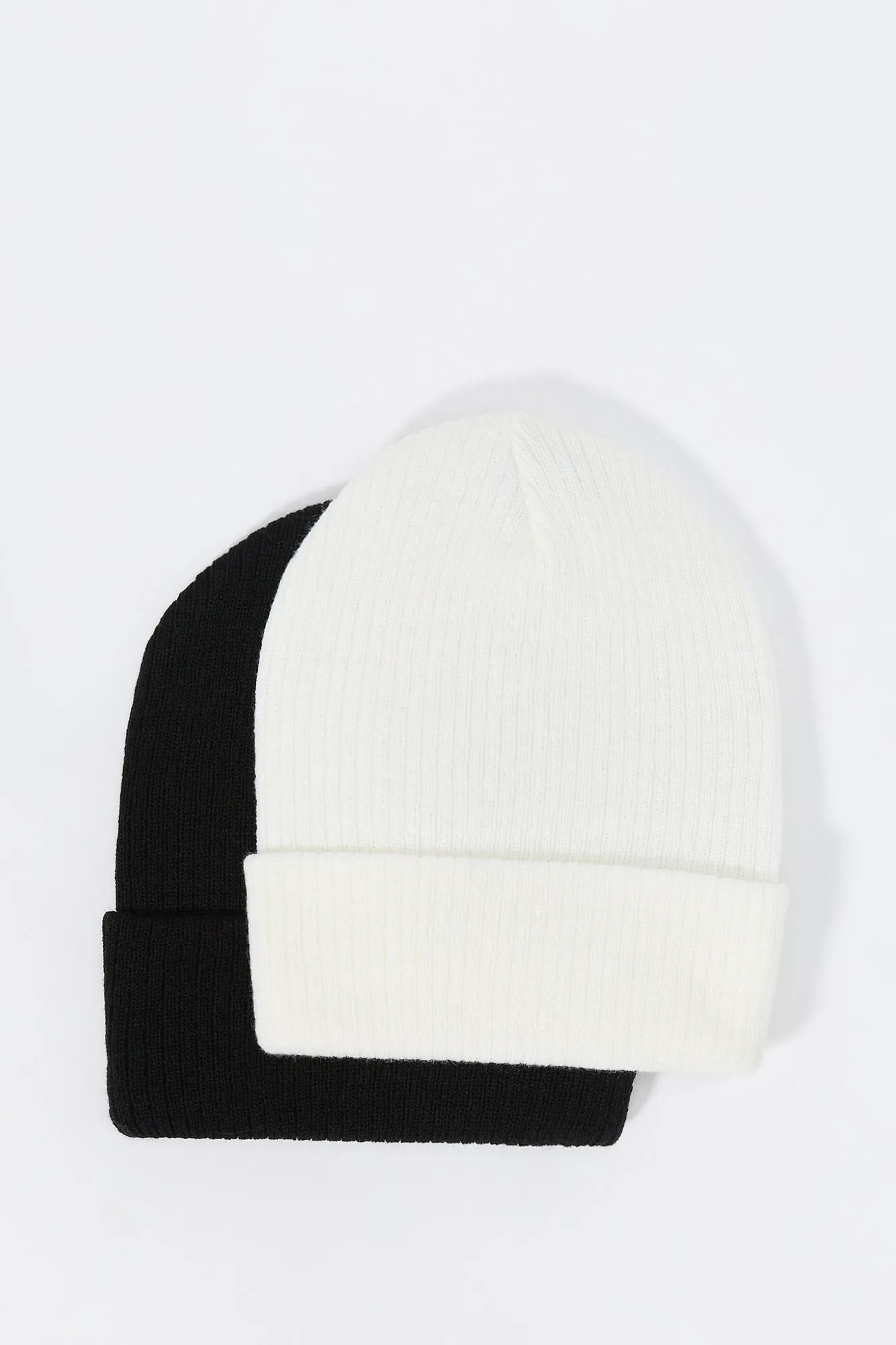 Ribbed Knit Beanie (2 Pack) sold by Charlotte Russe product image thumbnail 4