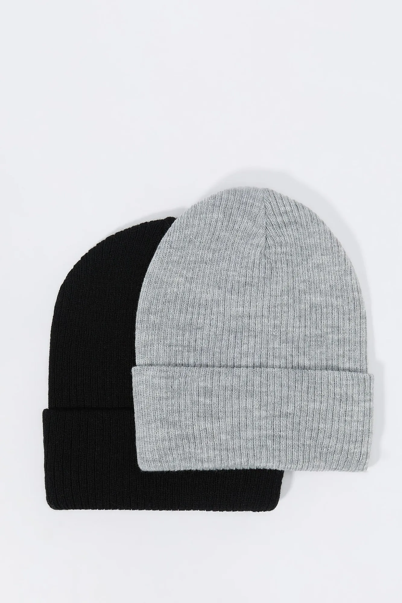 Ribbed Knit Beanie (2 Pack) sold by Charlotte Russe product image thumbnail 3