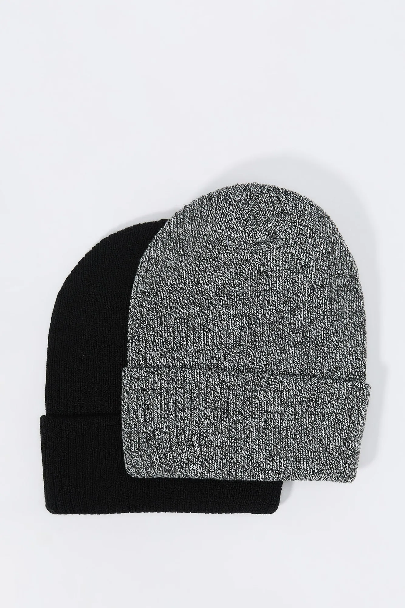 Ribbed Knit Beanie (2 Pack) sold by Charlotte Russe product image thumbnail 2