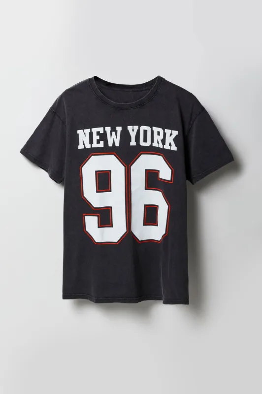 New York Graphic Washed T-Shirt sold by Charlotte Russe