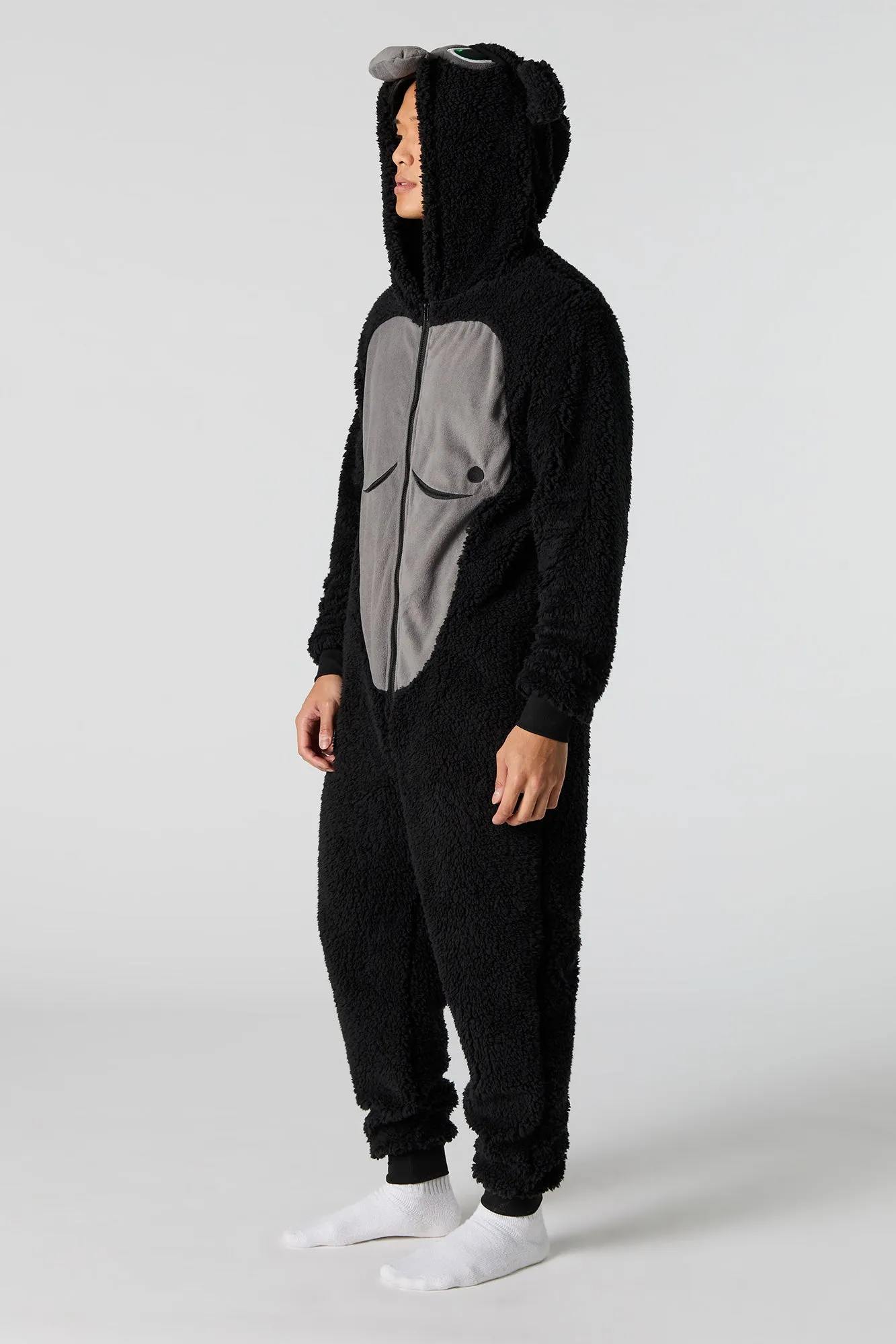 3D Gorilla Sherpa Onesie sold by Charlotte Russe product image thumbnail 2