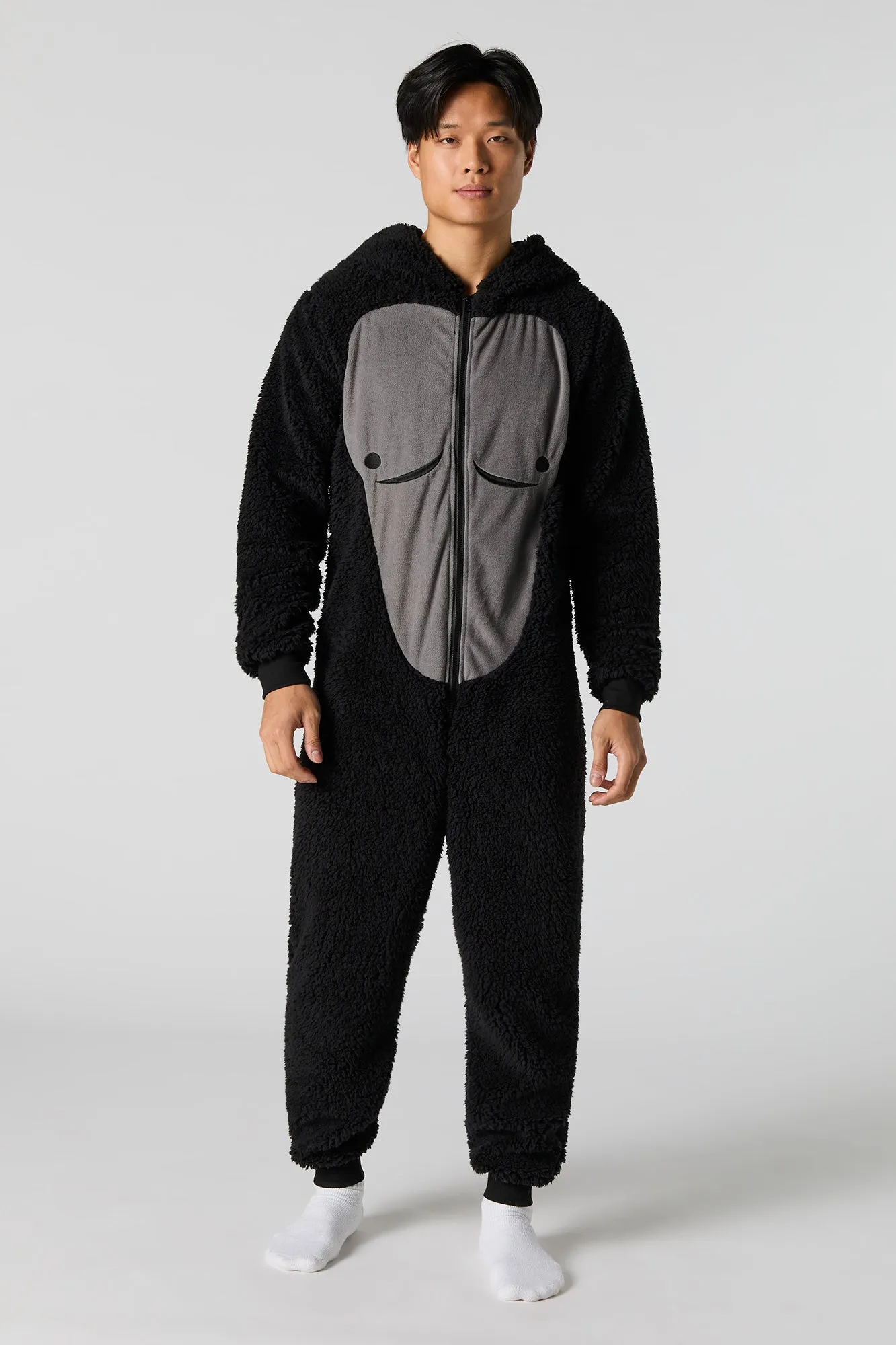 3D Gorilla Sherpa Onesie sold by Charlotte Russe