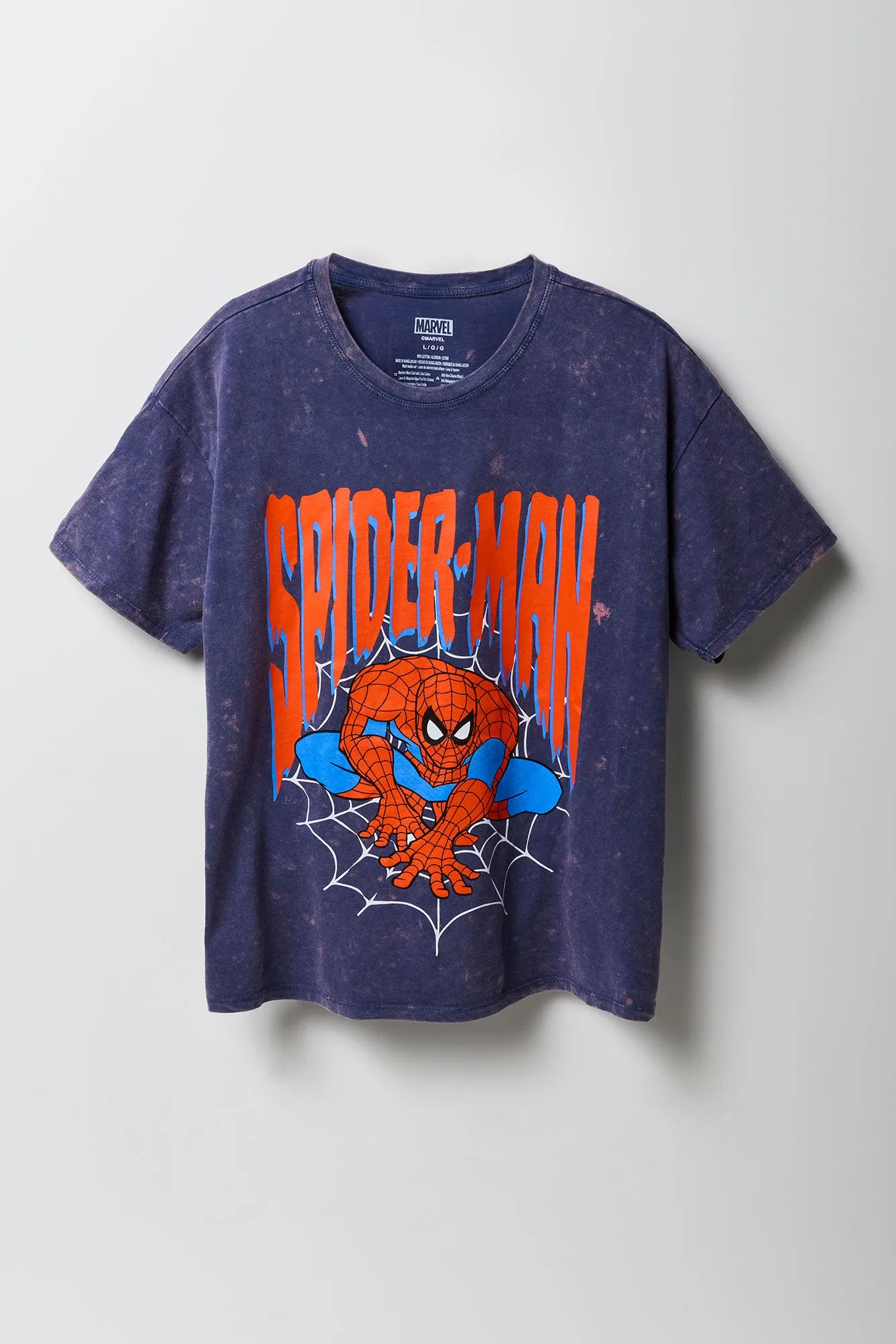 Spider-Man Graphic Washed Boyfriend T-Shirt sold by Charlotte Russe product image thumbnail 4