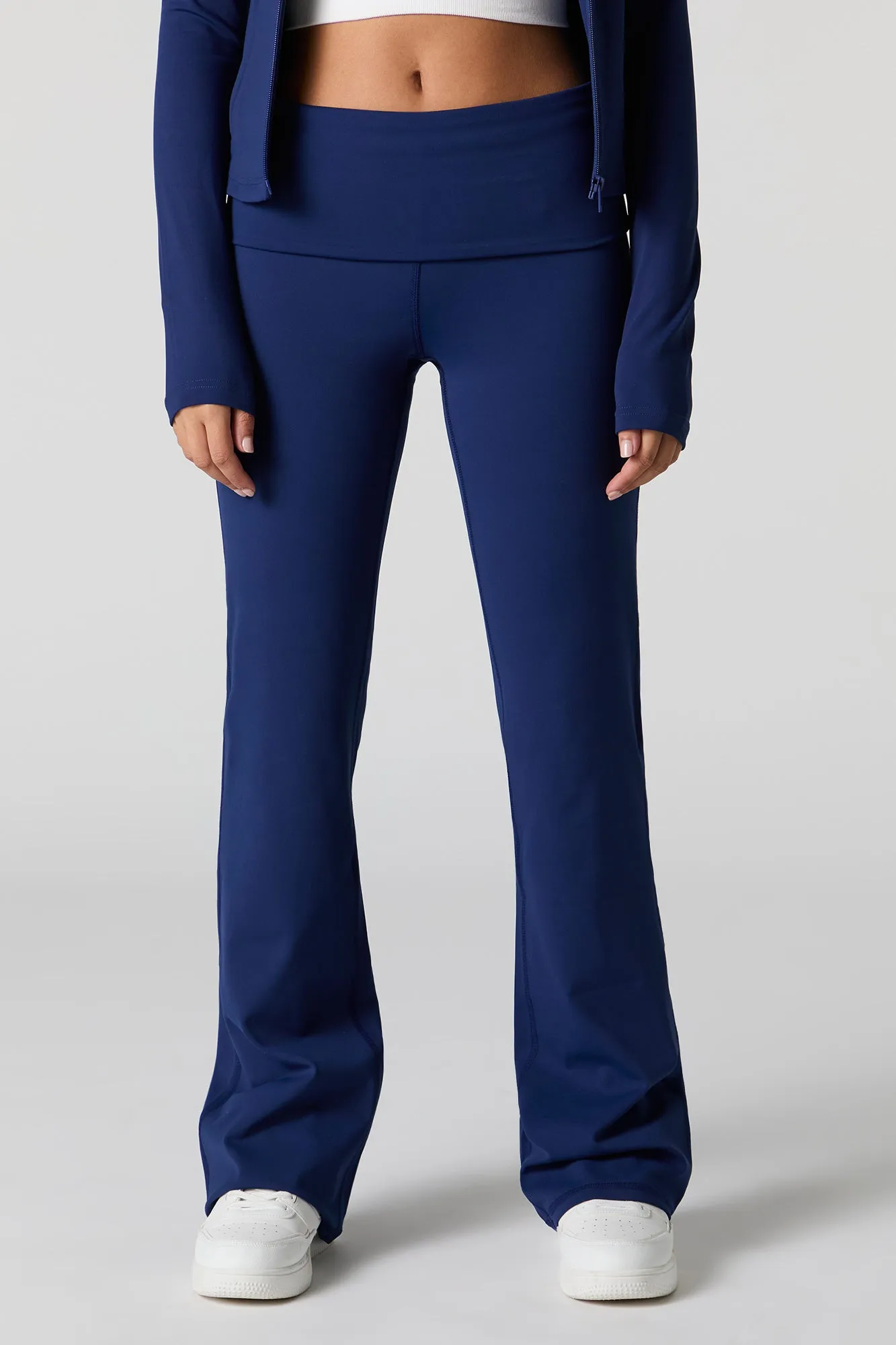 Active Foldover Waist Flare Pant sold by Charlotte Russe product image thumbnail 2