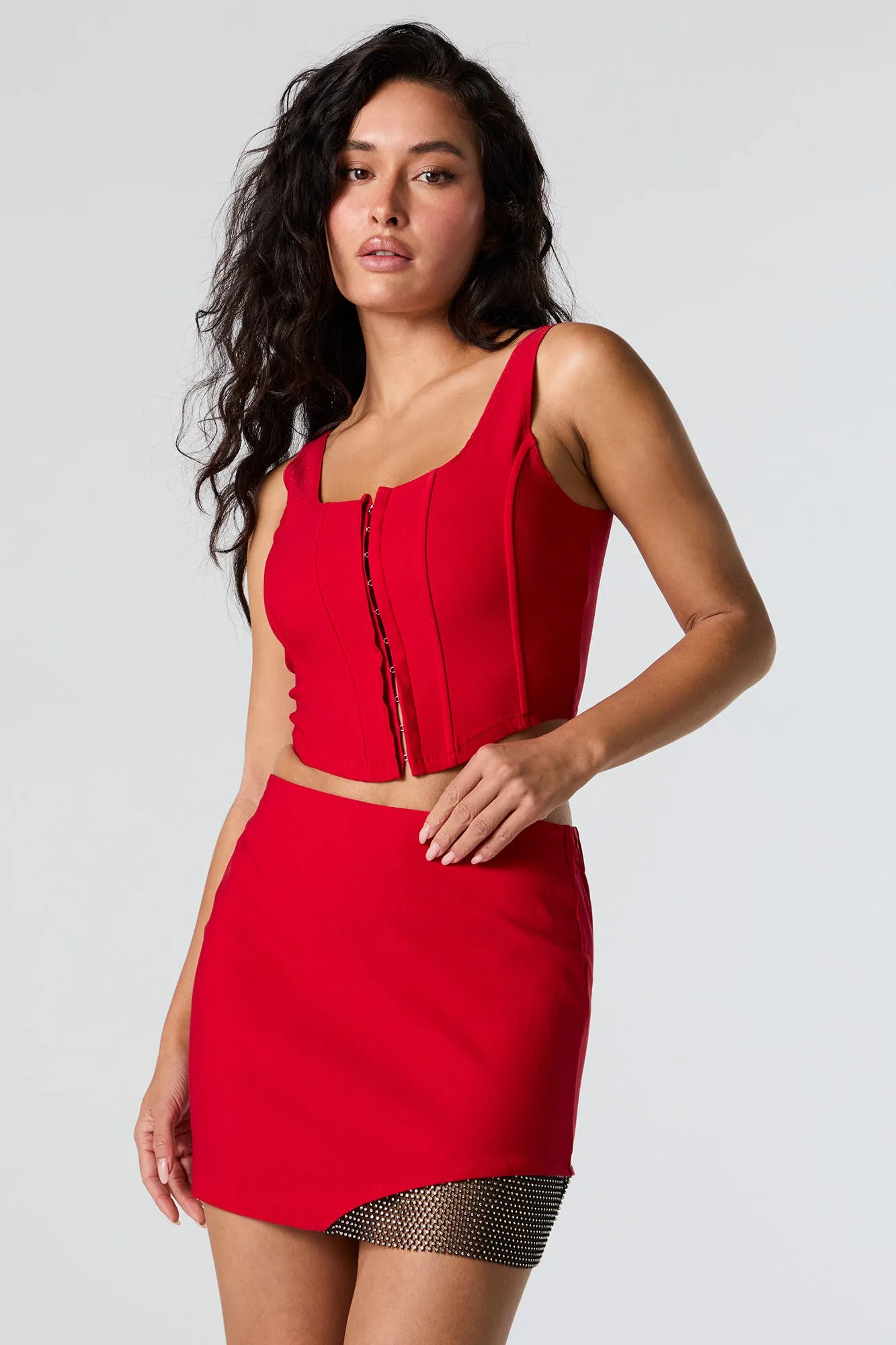 Rhinestone Hem Mini Skirt sold by Charlotte Russe product image thumbnail 5