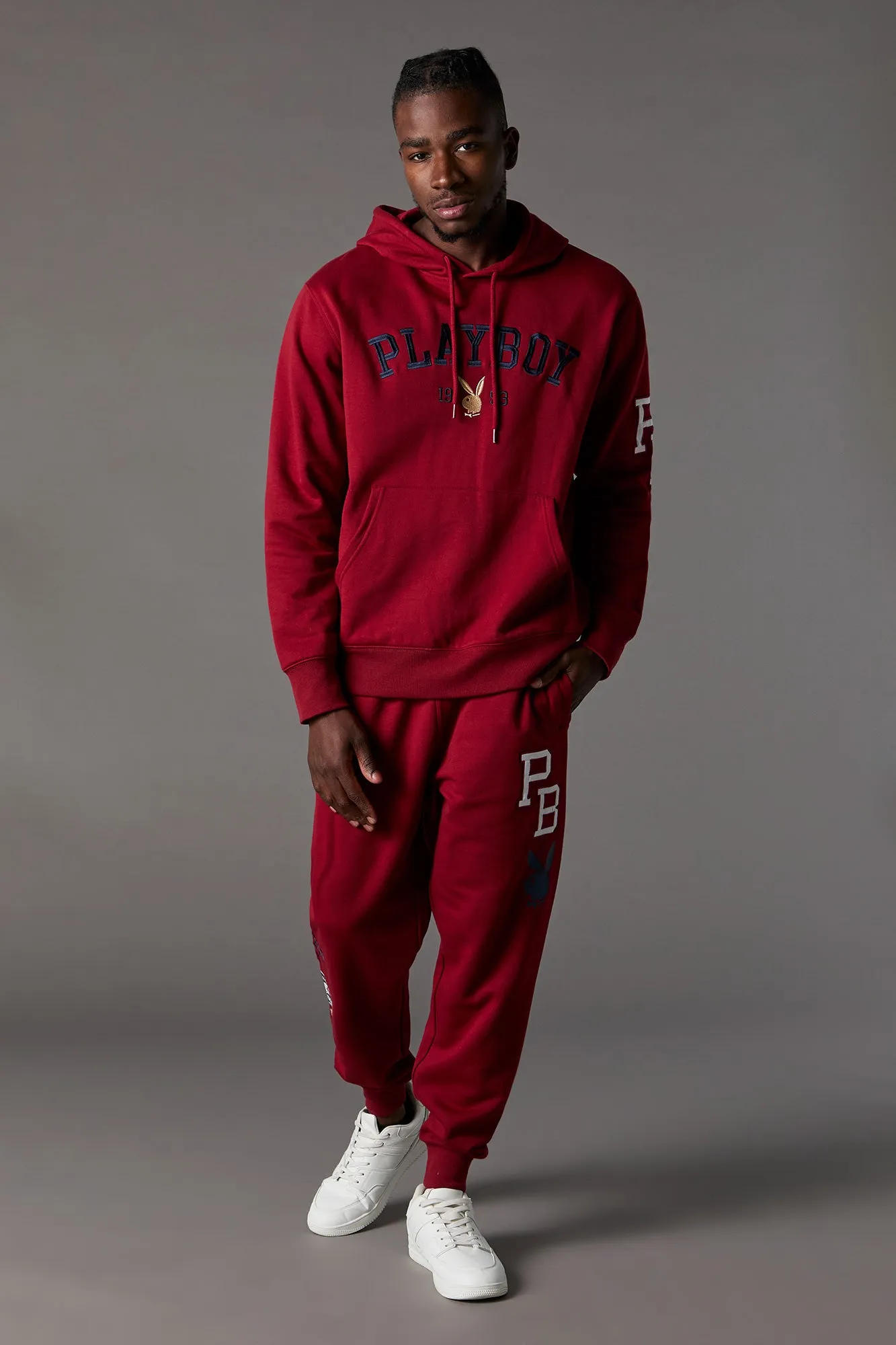 Playboy Embroidered Fleece Jogger sold by Charlotte Russe product image thumbnail 3