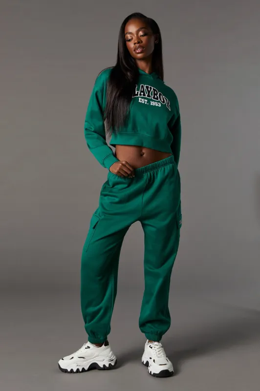 Playboy Graphic Fleece Cargo Jogger sold by Charlotte Russe