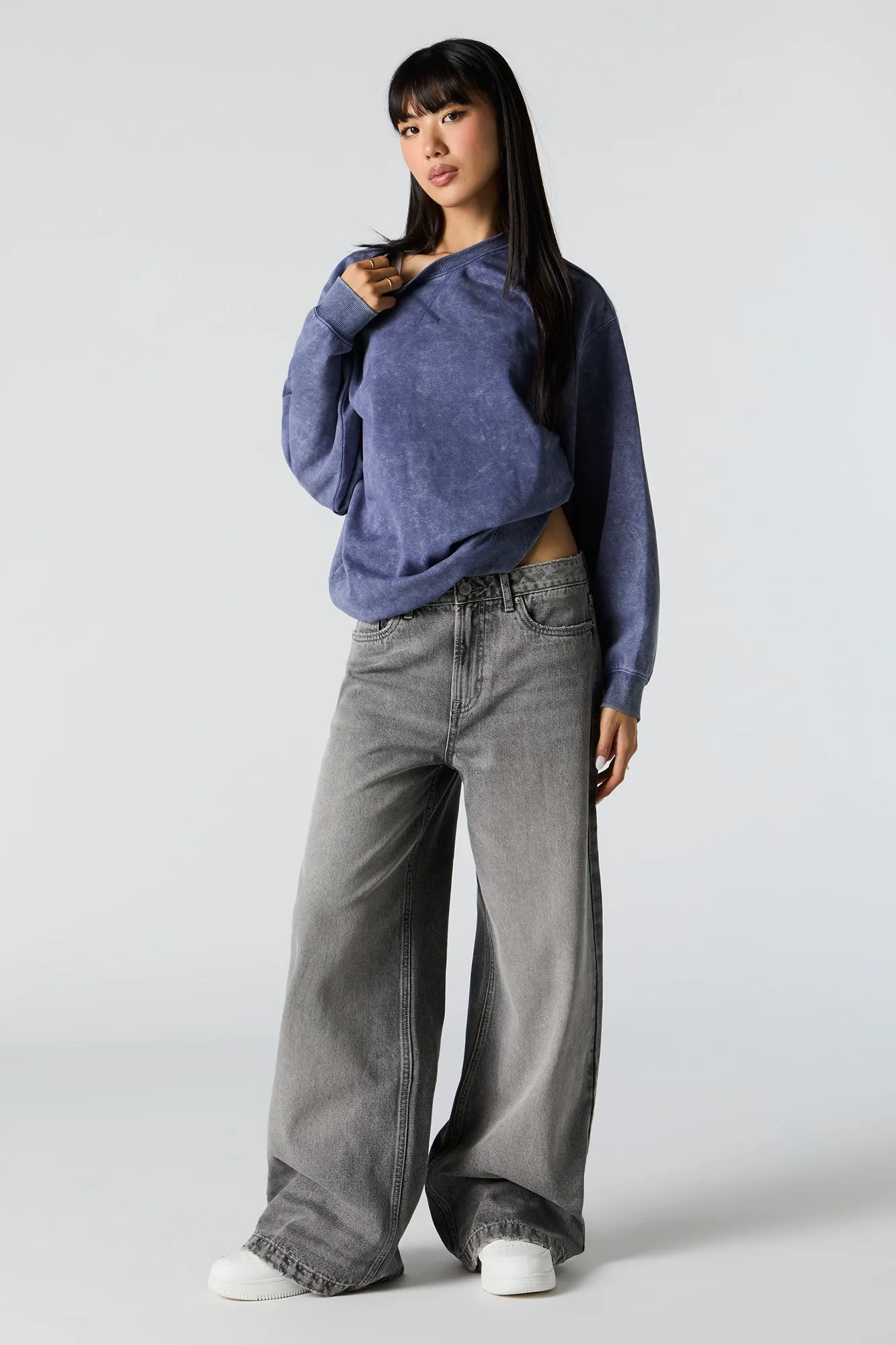 High Rise Super Wide Leg Jean sold by Charlotte Russe product image thumbnail 5