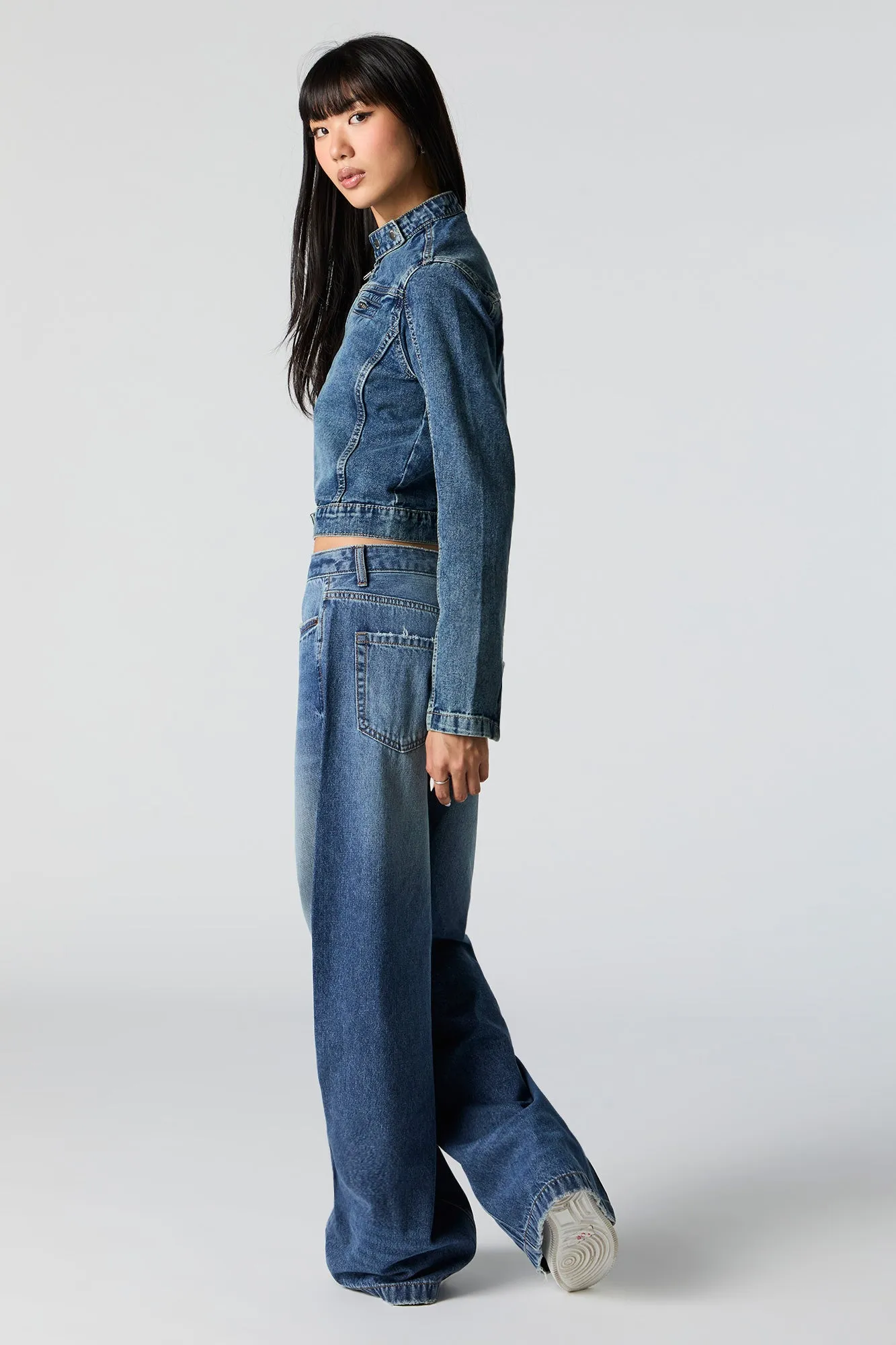 High Rise Super Wide Leg Jean sold by Charlotte Russe product image thumbnail 3