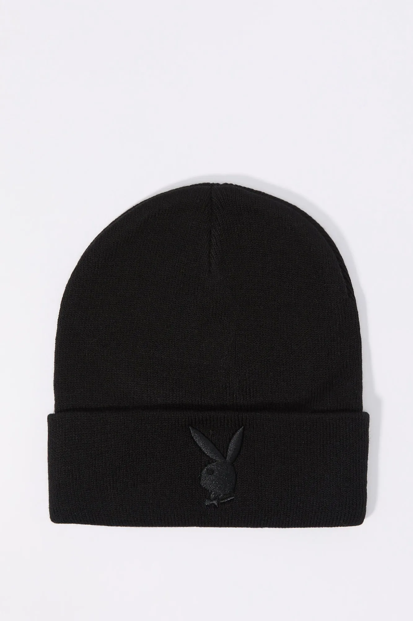 Playboy Embroidered Ribbed Knit Beanie sold by Charlotte Russe product image thumbnail 3