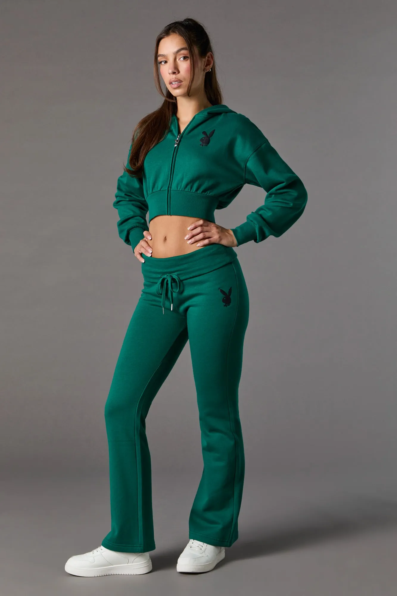 Playboy Graphic Fleece Flare Sweatpant sold by Charlotte Russe product image thumbnail 5