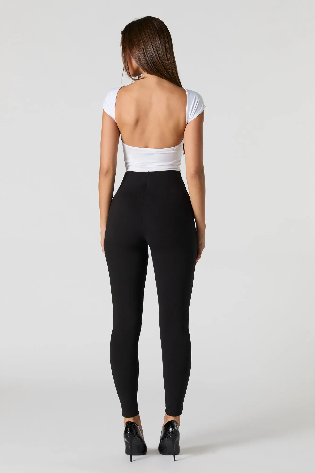 High Rise Utility Button Legging sold by Charlotte Russe product image thumbnail 3