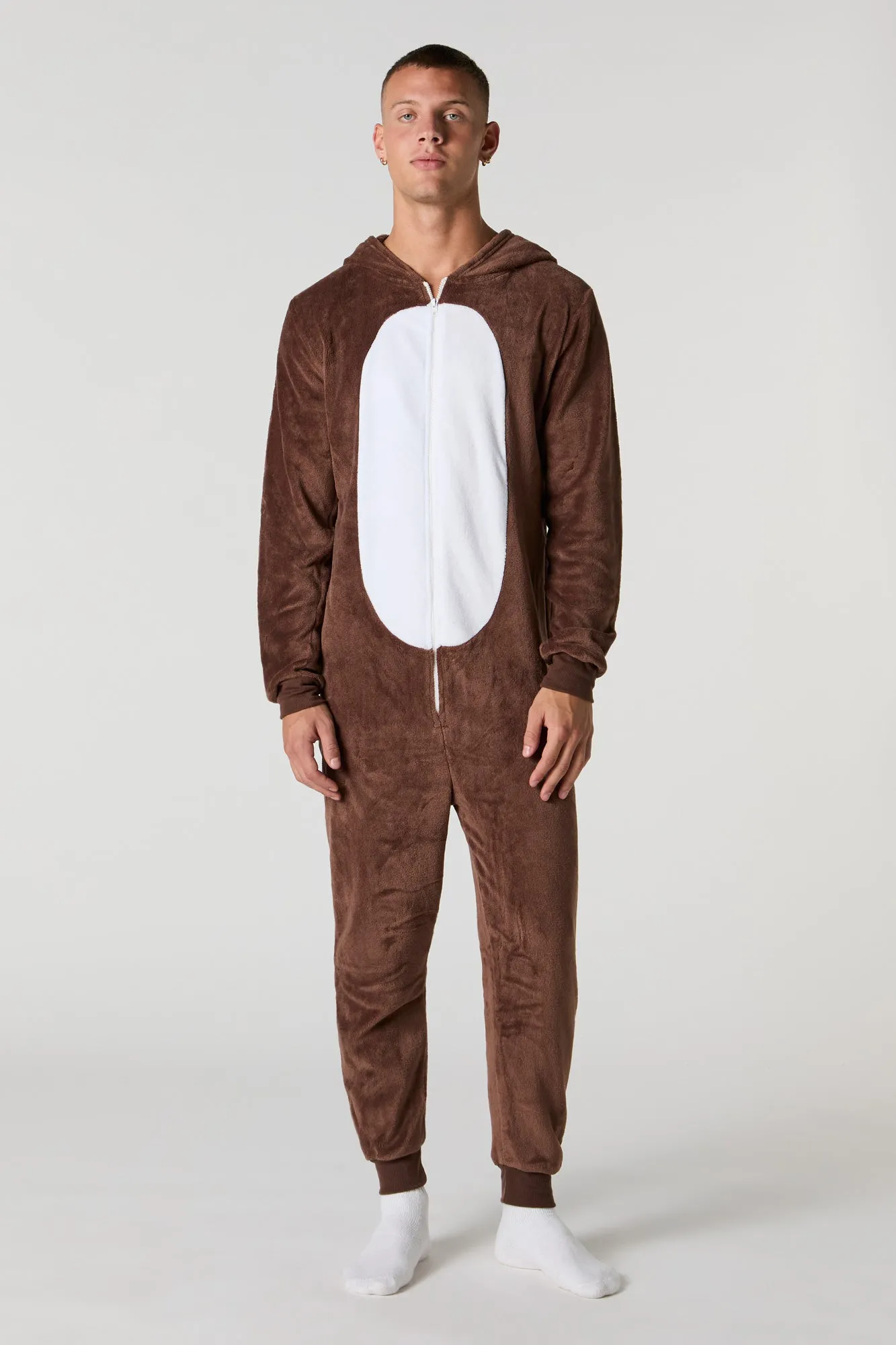 3D Monkey Plush Onesie sold by Charlotte Russe