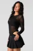 Mesh Long Sleeve Bodysuit sold by Charlotte Russe