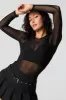 Mesh Long Sleeve Bodysuit sold by Charlotte Russe