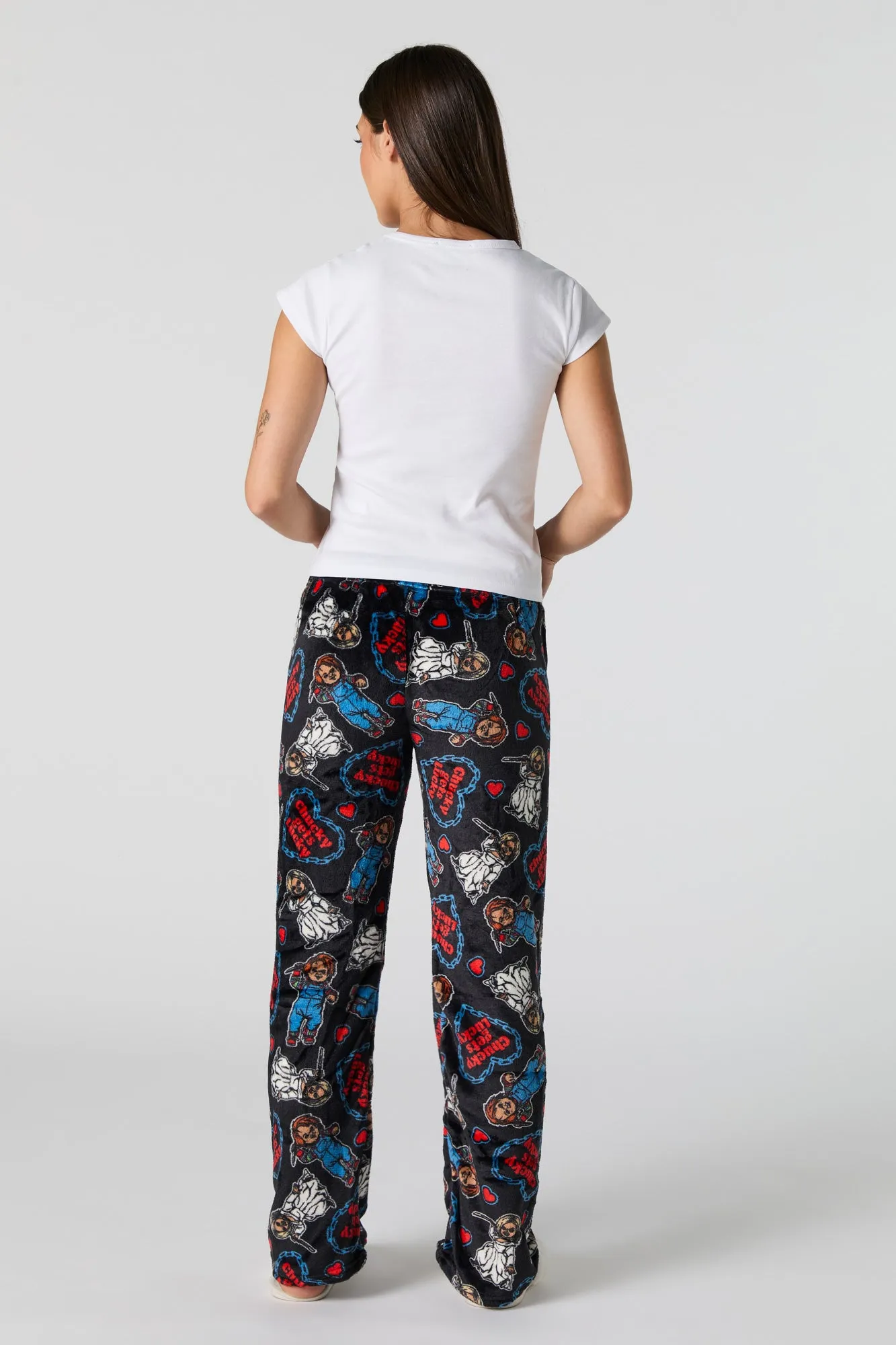 Chucky Printed Plush Pajama Pant sold by Charlotte Russe product image thumbnail 3