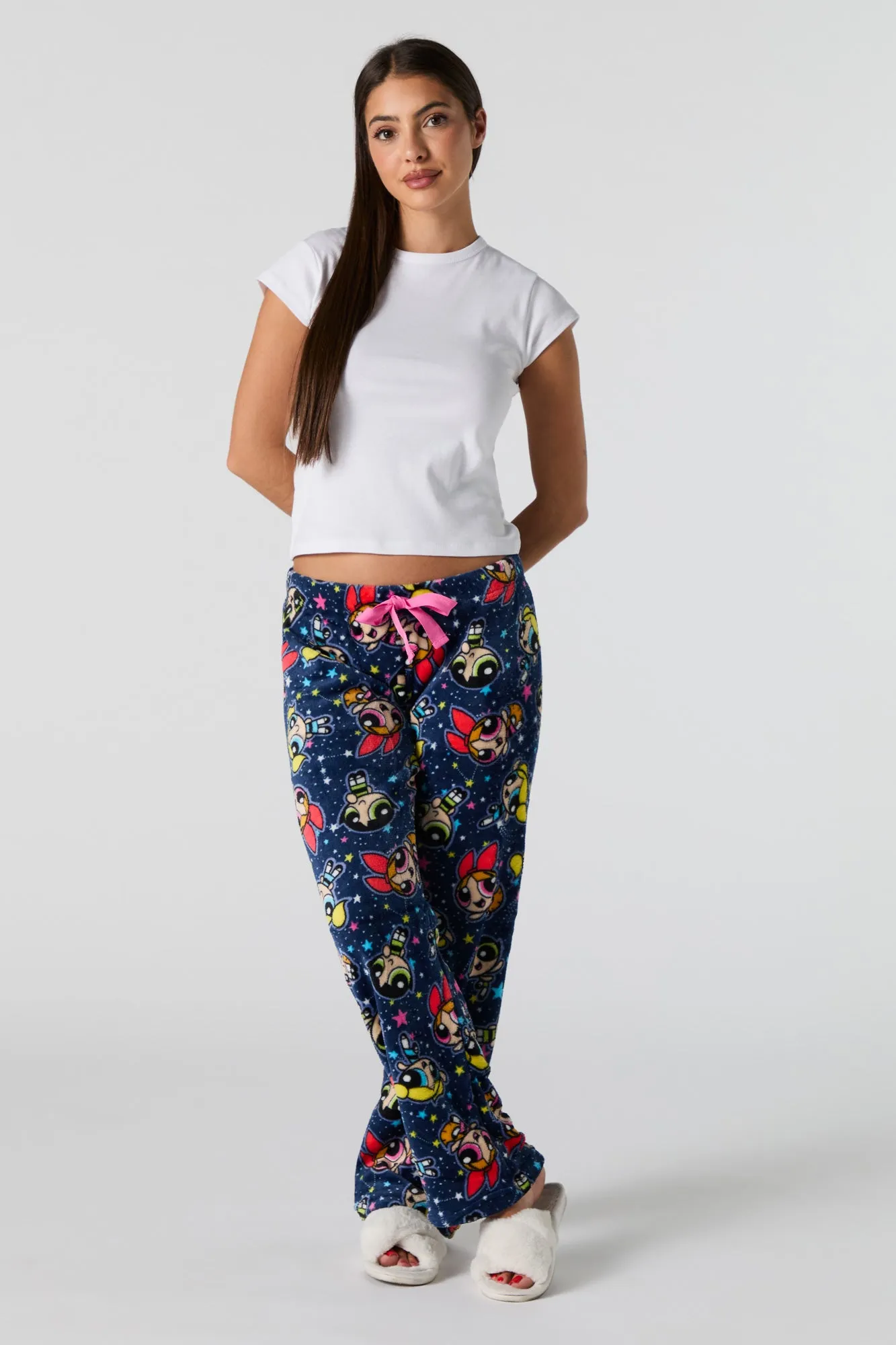 Powerpuff Girls Printed Plush Pajama Pant sold by Charlotte Russe