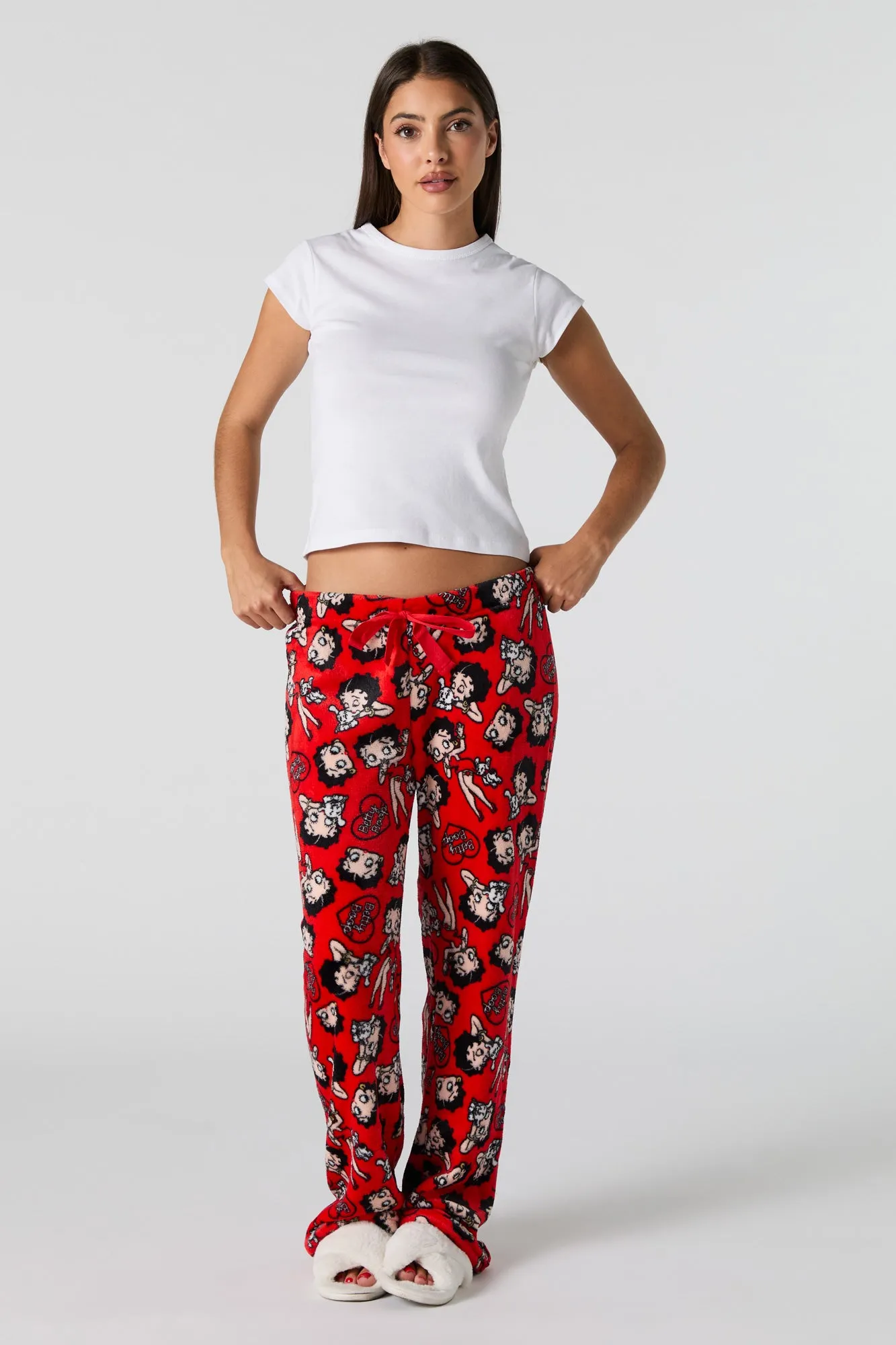 Betty Boop Printed Plush Pajama Pant sold by Charlotte Russe
