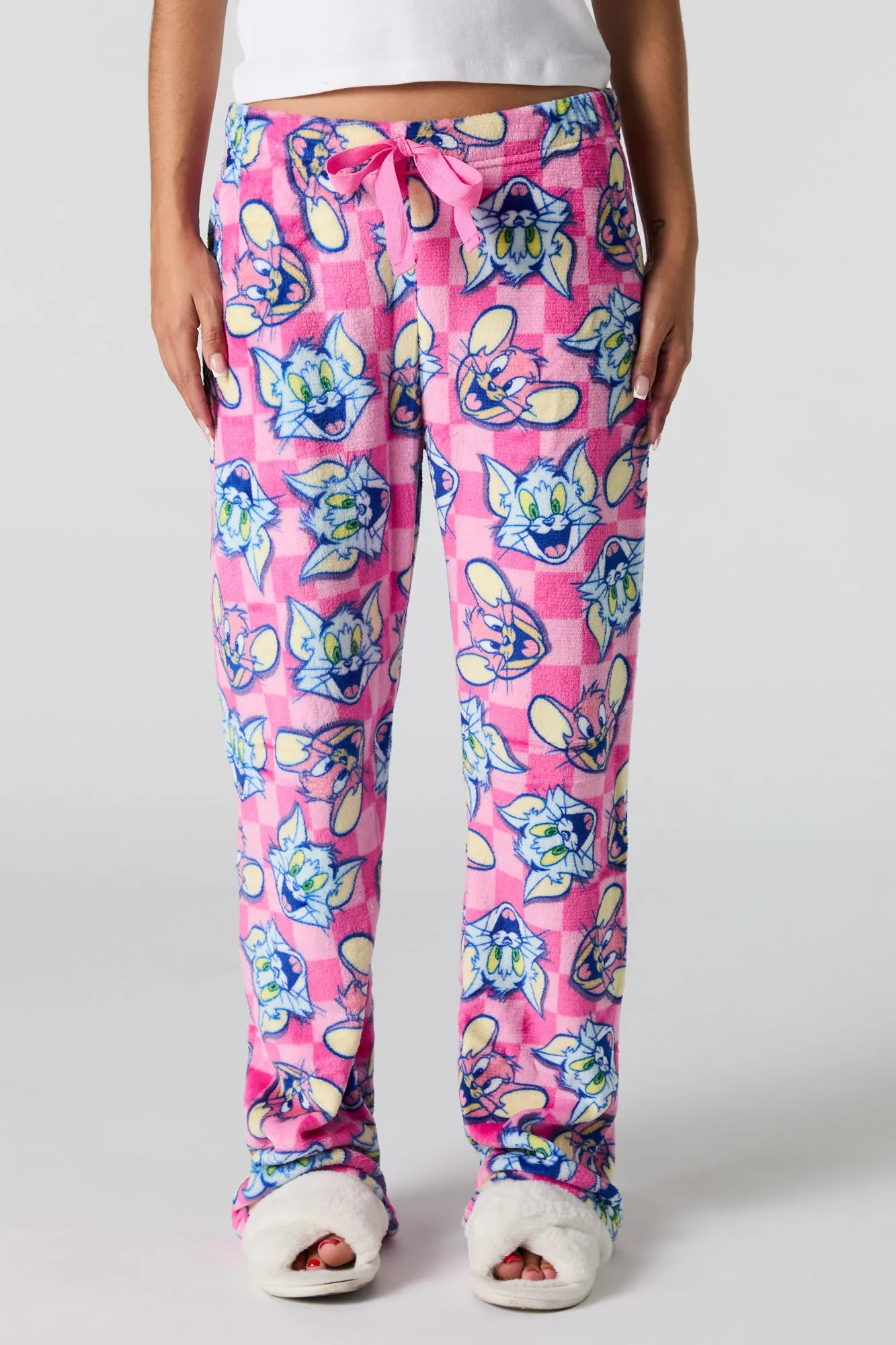 Tom and Jerry Printed Plush Pajama Pant sold by Charlotte Russe product image thumbnail 2