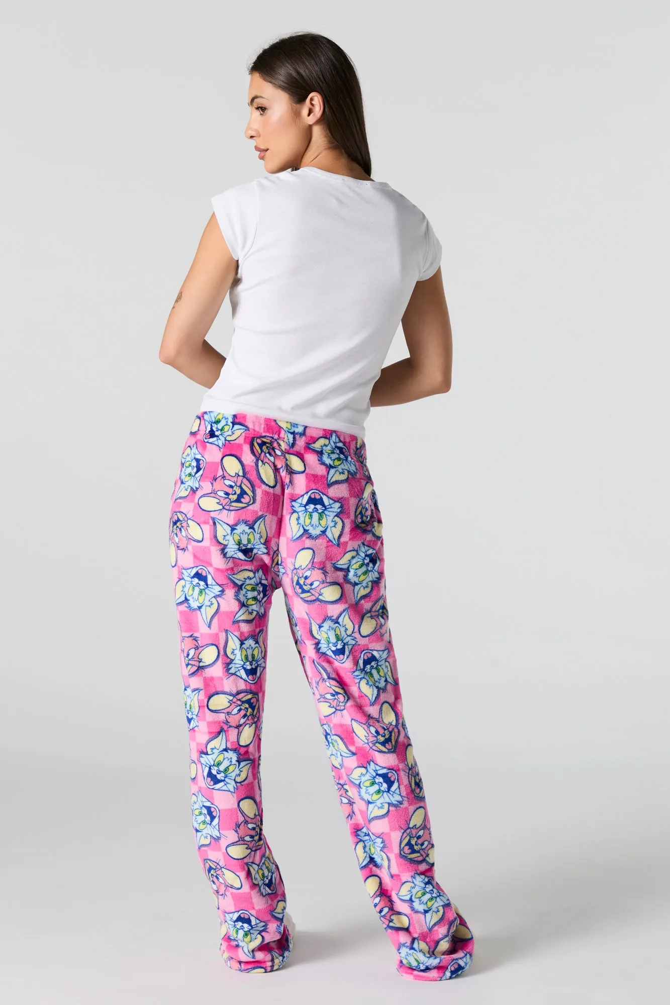 Tom and Jerry Printed Plush Pajama Pant sold by Charlotte Russe product image thumbnail 3