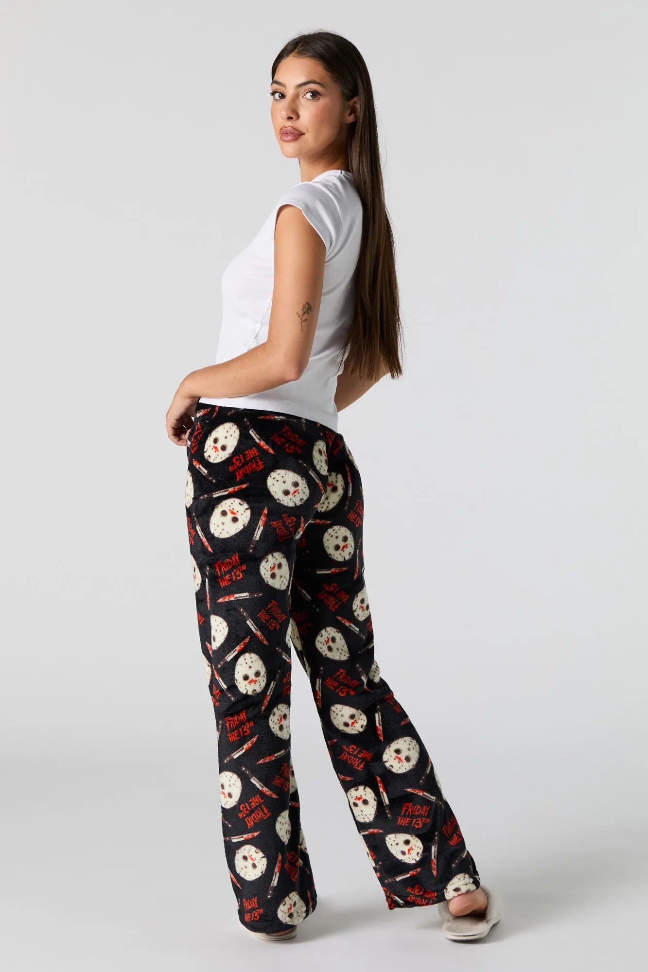 Friday the 13th Printed Plush Pajama Pant sold by Charlotte Russe product image thumbnail 3