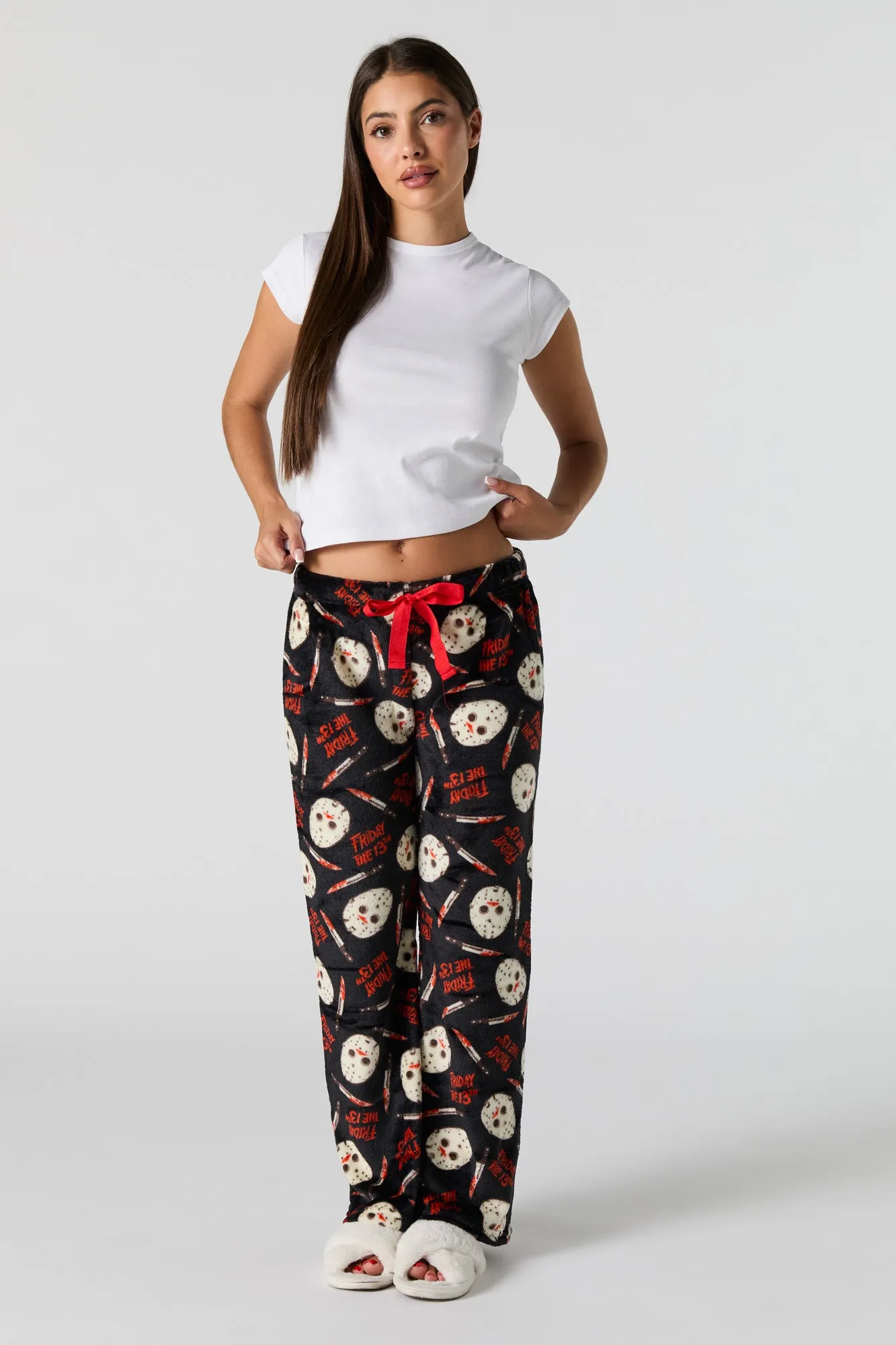 Friday the 13th Printed Plush Pajama Pant sold by Charlotte Russe