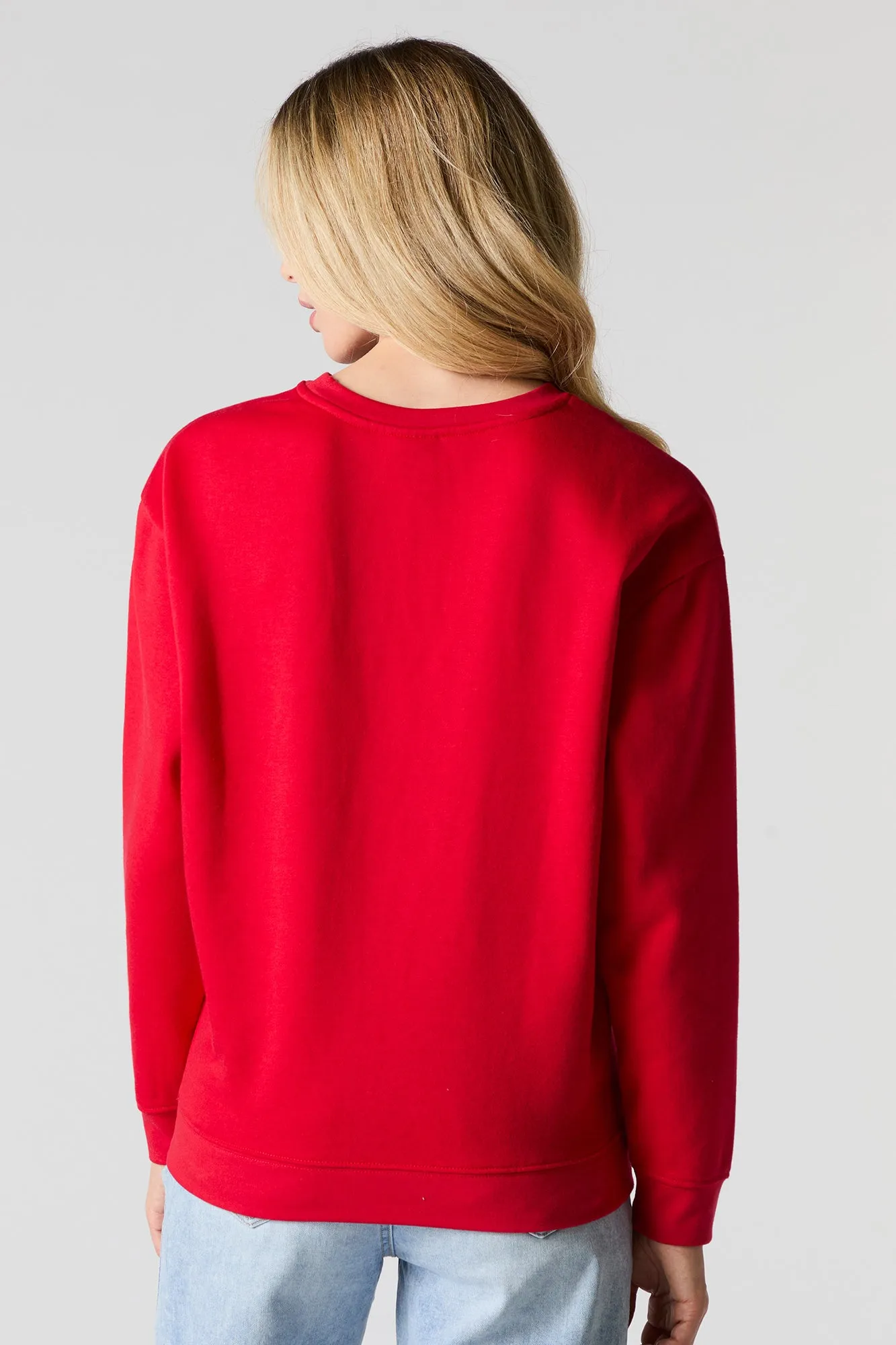 Merry Grinchmas Present Graphic Fleece Christmas Sweatshirt sold by Charlotte Russe product image thumbnail 2