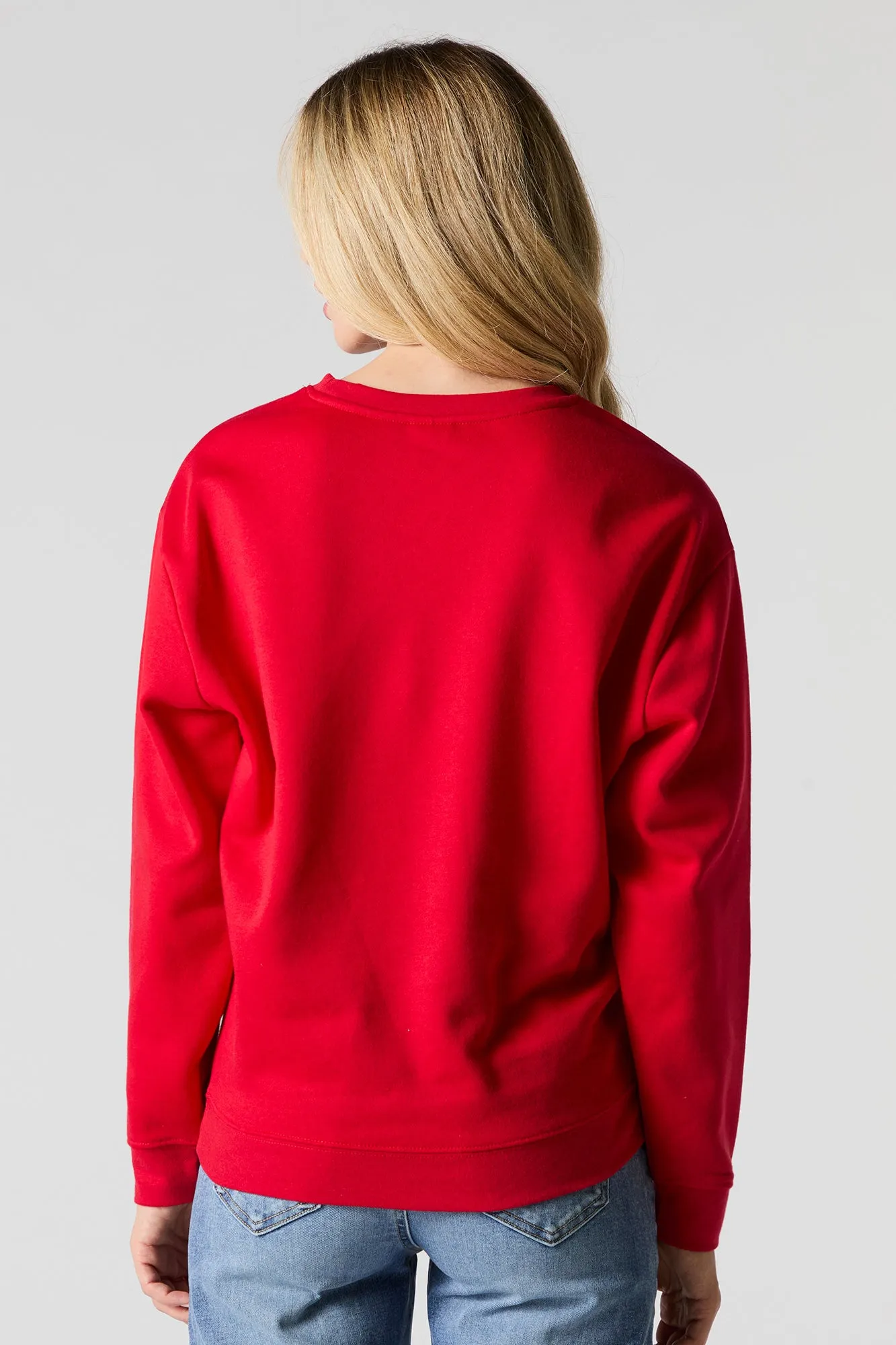 Reindeer Hello Kitty Graphic Fleece Christmas Sweatshirt sold by Charlotte Russe product image thumbnail 2