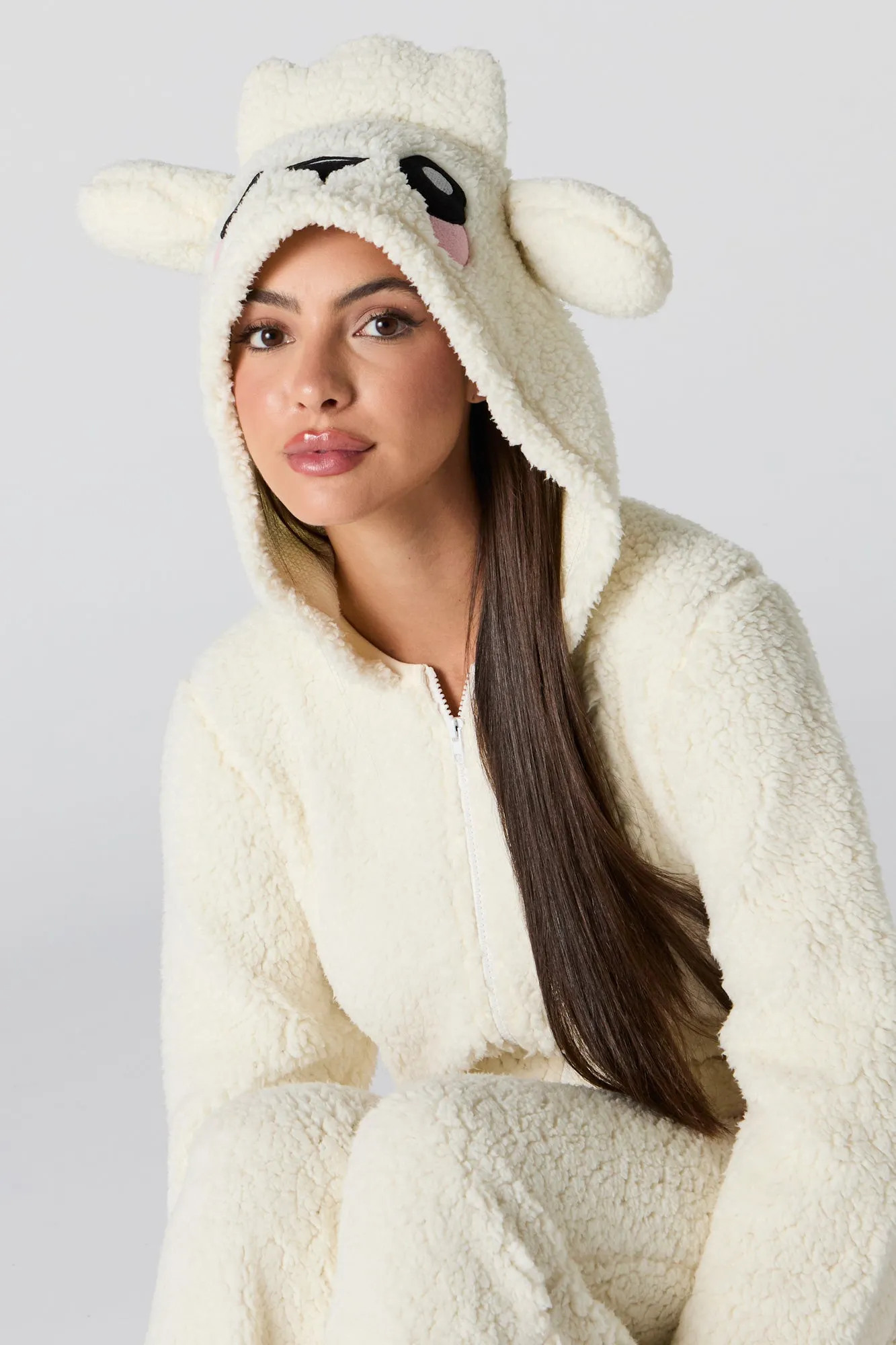 3D Sheep Sherpa Onesie sold by Charlotte Russe product image thumbnail 4