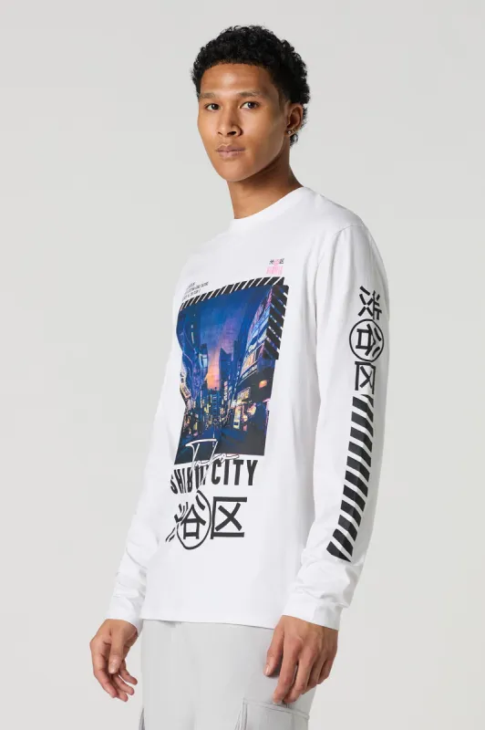 Tokyo Graphic Long Sleeve Top sold by Charlotte Russe