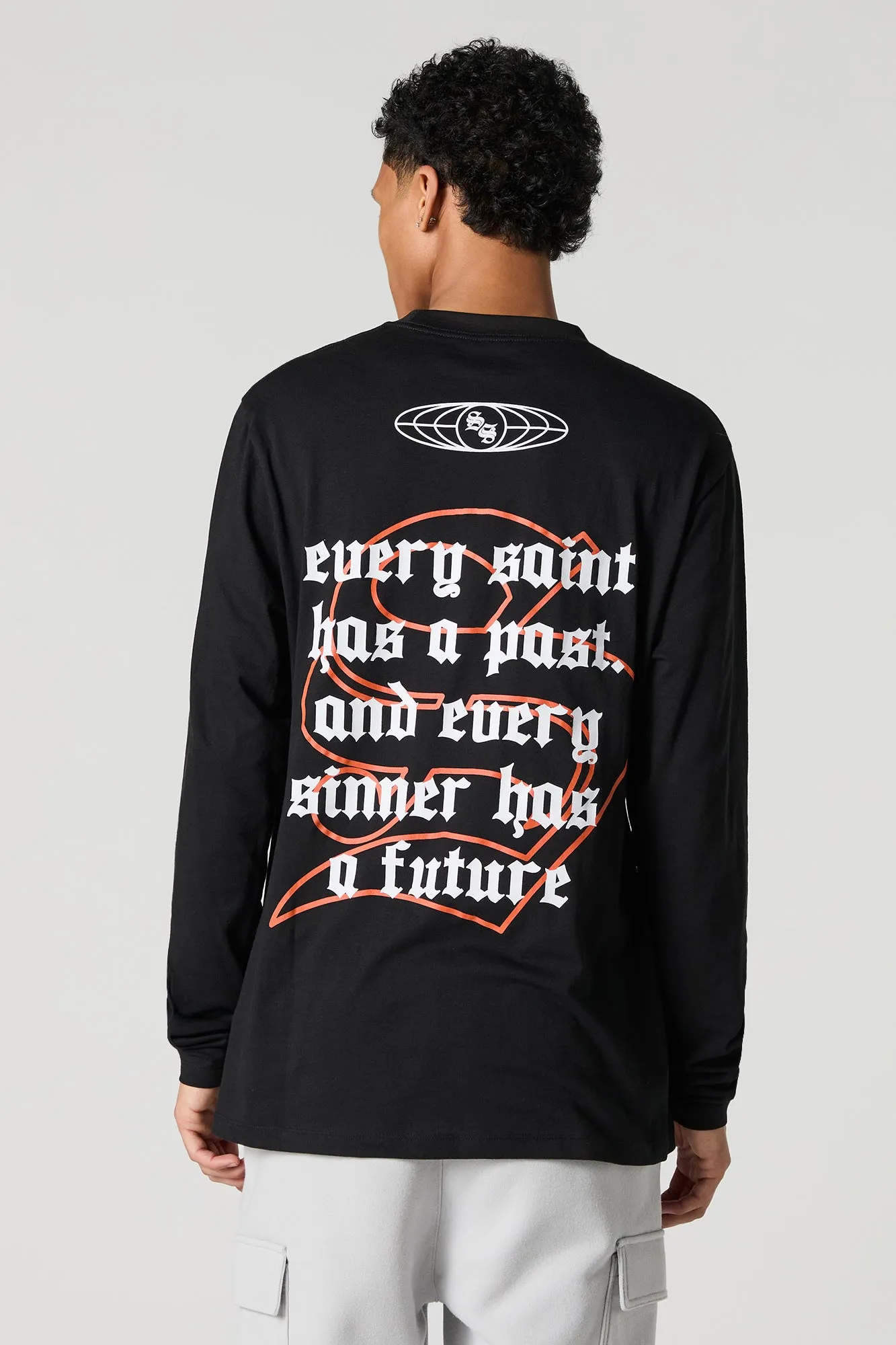Saint Sinner Graphic Long Sleeve Top sold by Charlotte Russe product image thumbnail 2