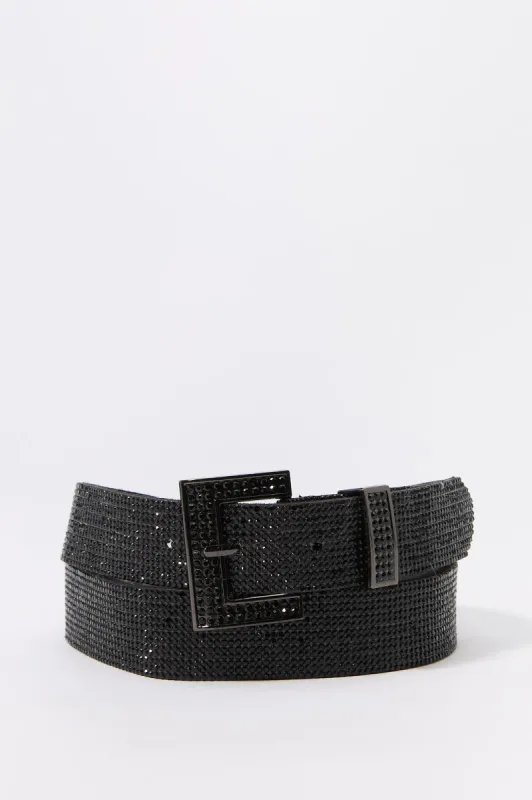 Rhinestone Square Buckle Belt sold by Charlotte Russe