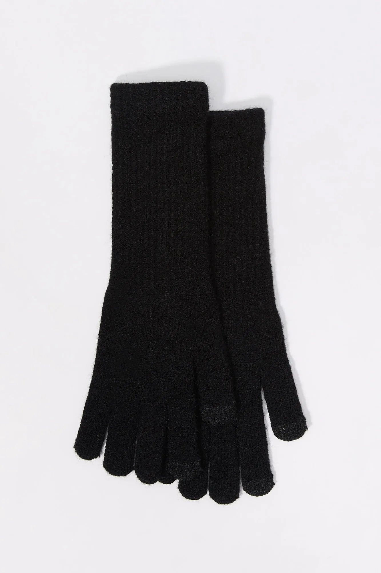 Ribbed Knit Touch Screen Long Gloves sold by Charlotte Russe product image thumbnail 3