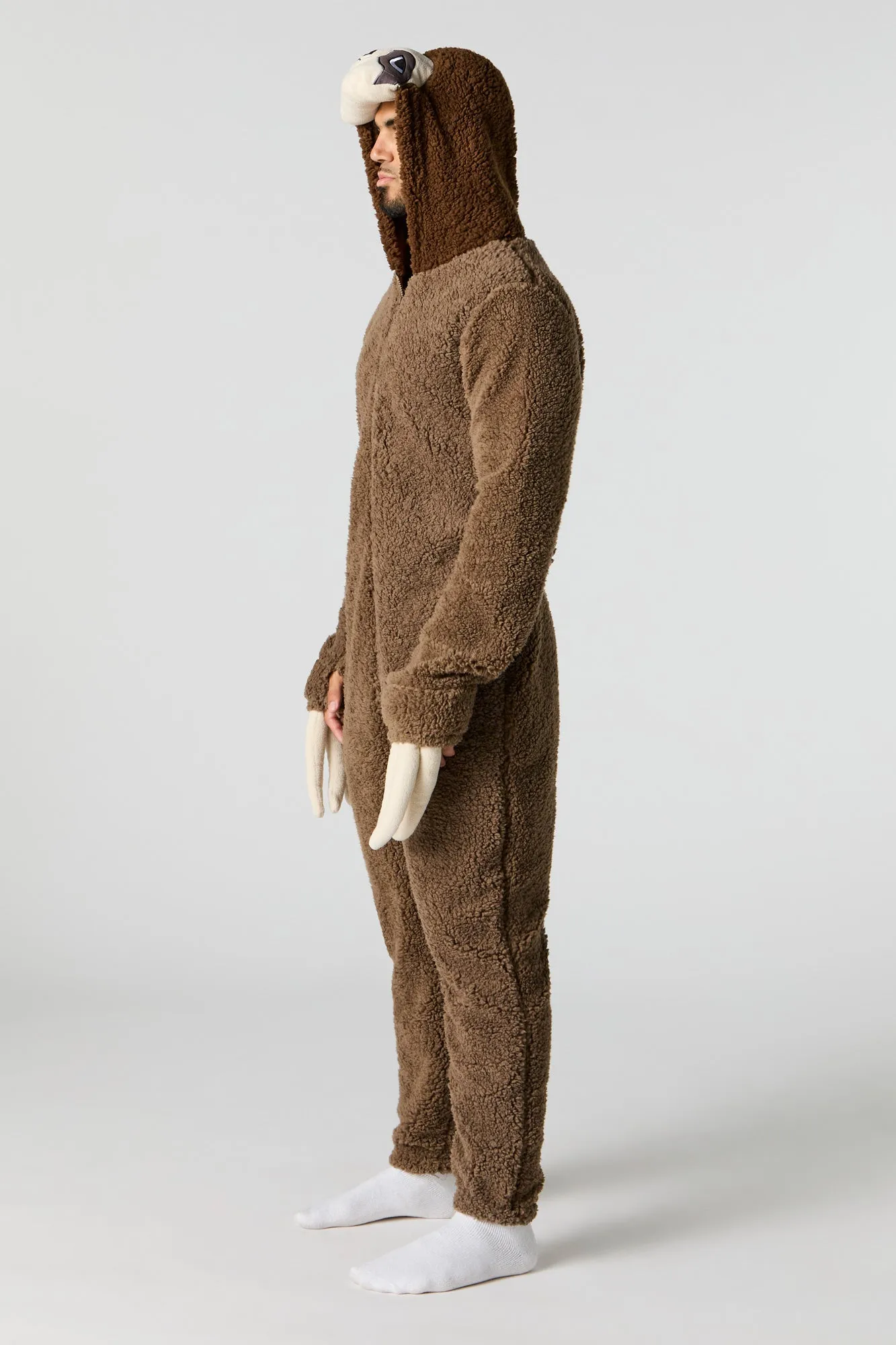 3D Sloth Sherpa Onesie sold by Charlotte Russe