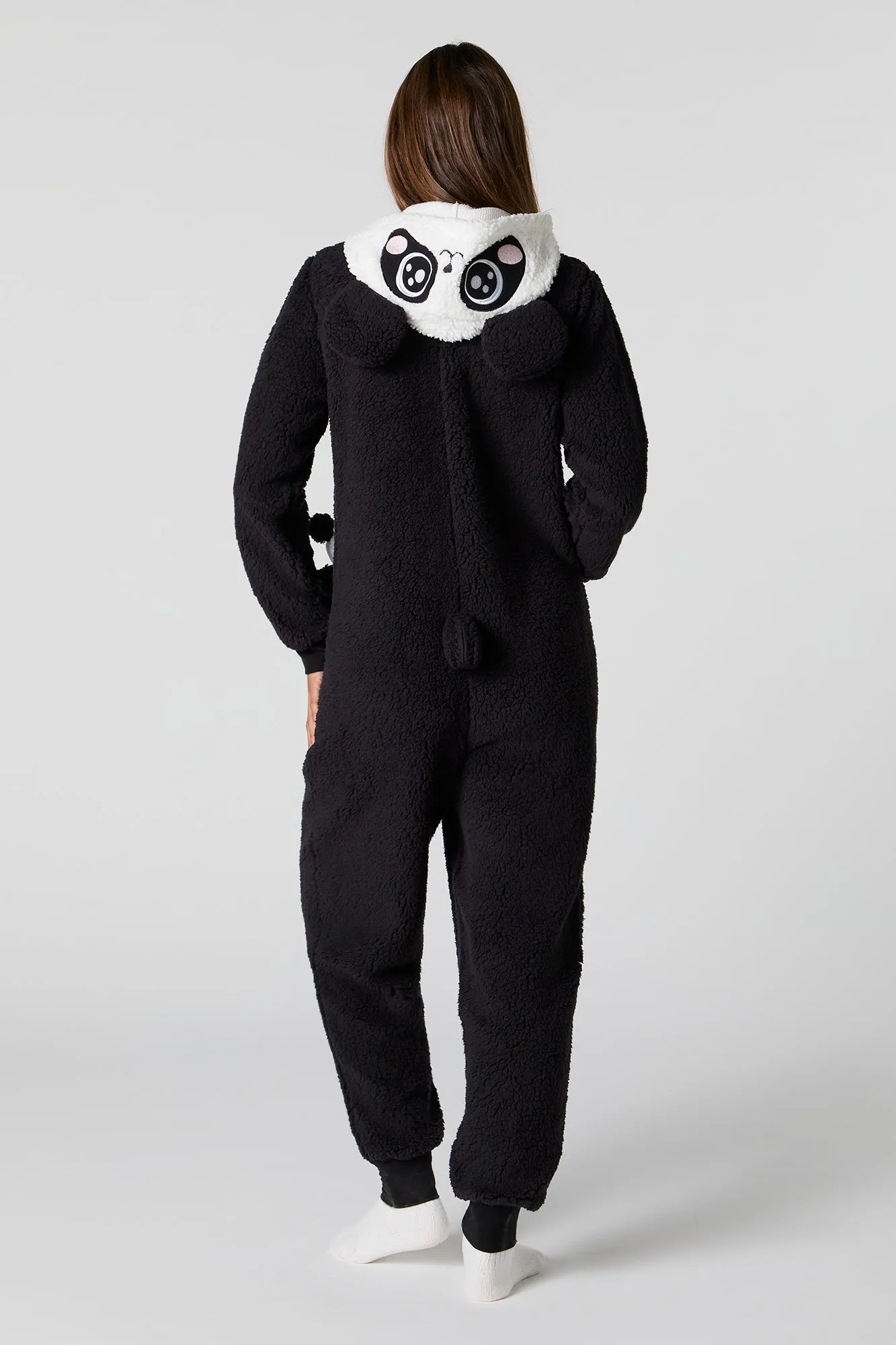 3D Panda Sherpa Onesie sold by Charlotte Russe product image thumbnail 4