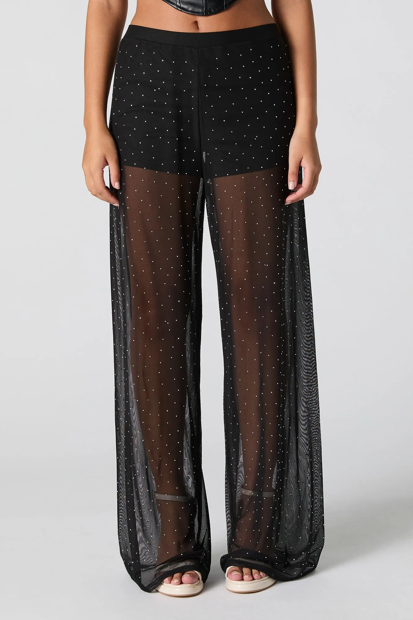 Rhinestone Mesh Pant sold by Charlotte Russe product image thumbnail 2