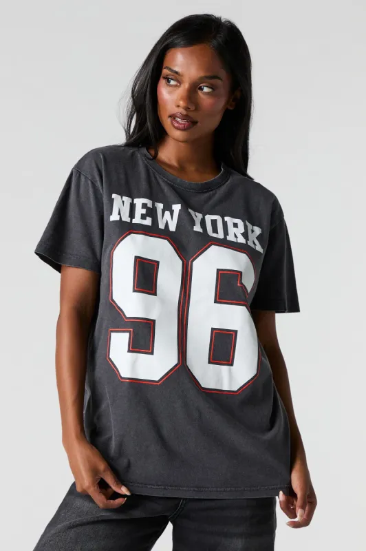 New York Graphic Washed Boyfriend T-Shirt sold by Charlotte Russe
