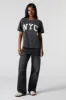 NYC Graphic Washed Boyfriend T-Shirt sold by Charlotte Russe