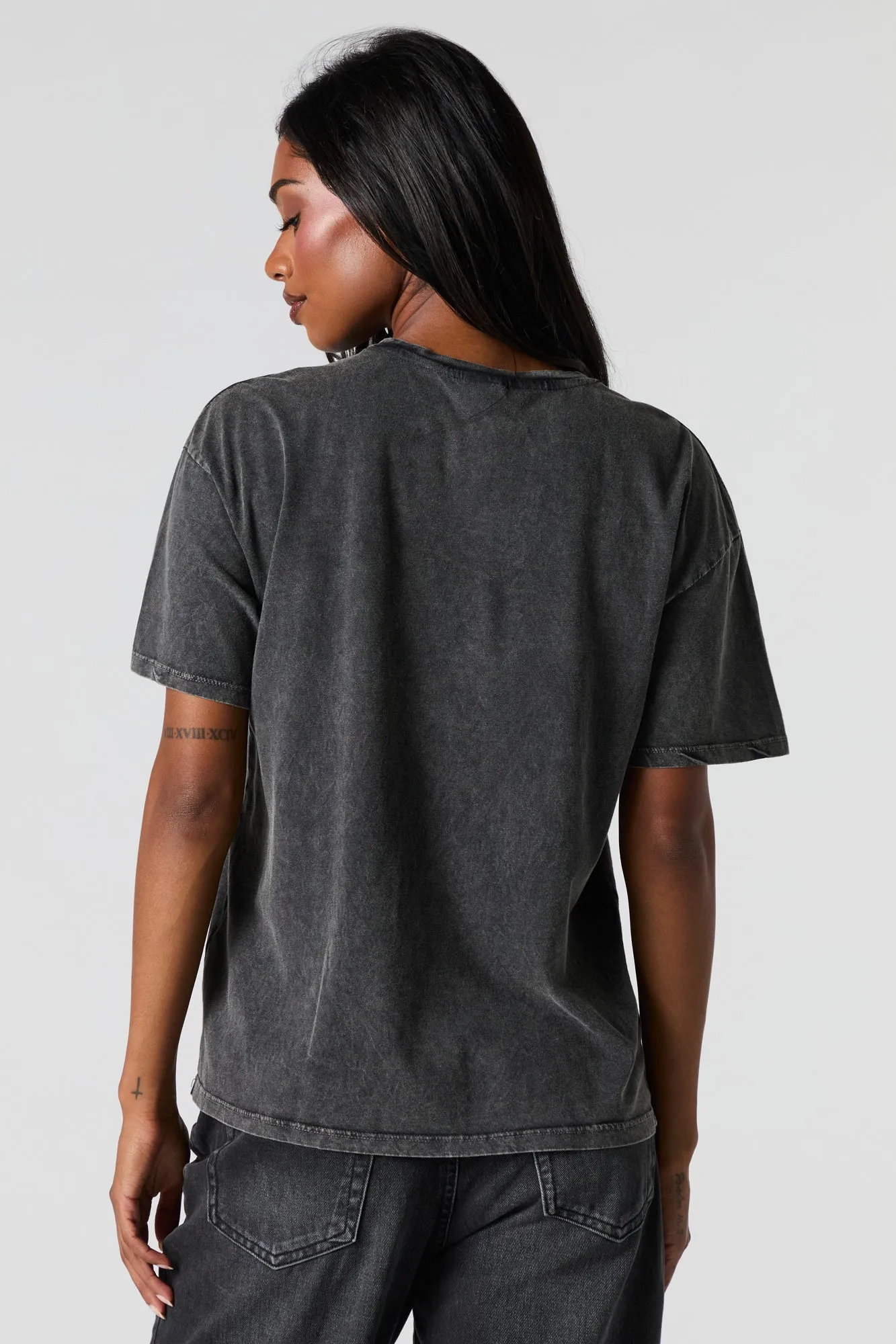 NYC Graphic Washed Boyfriend T-Shirt sold by Charlotte Russe product image thumbnail 3