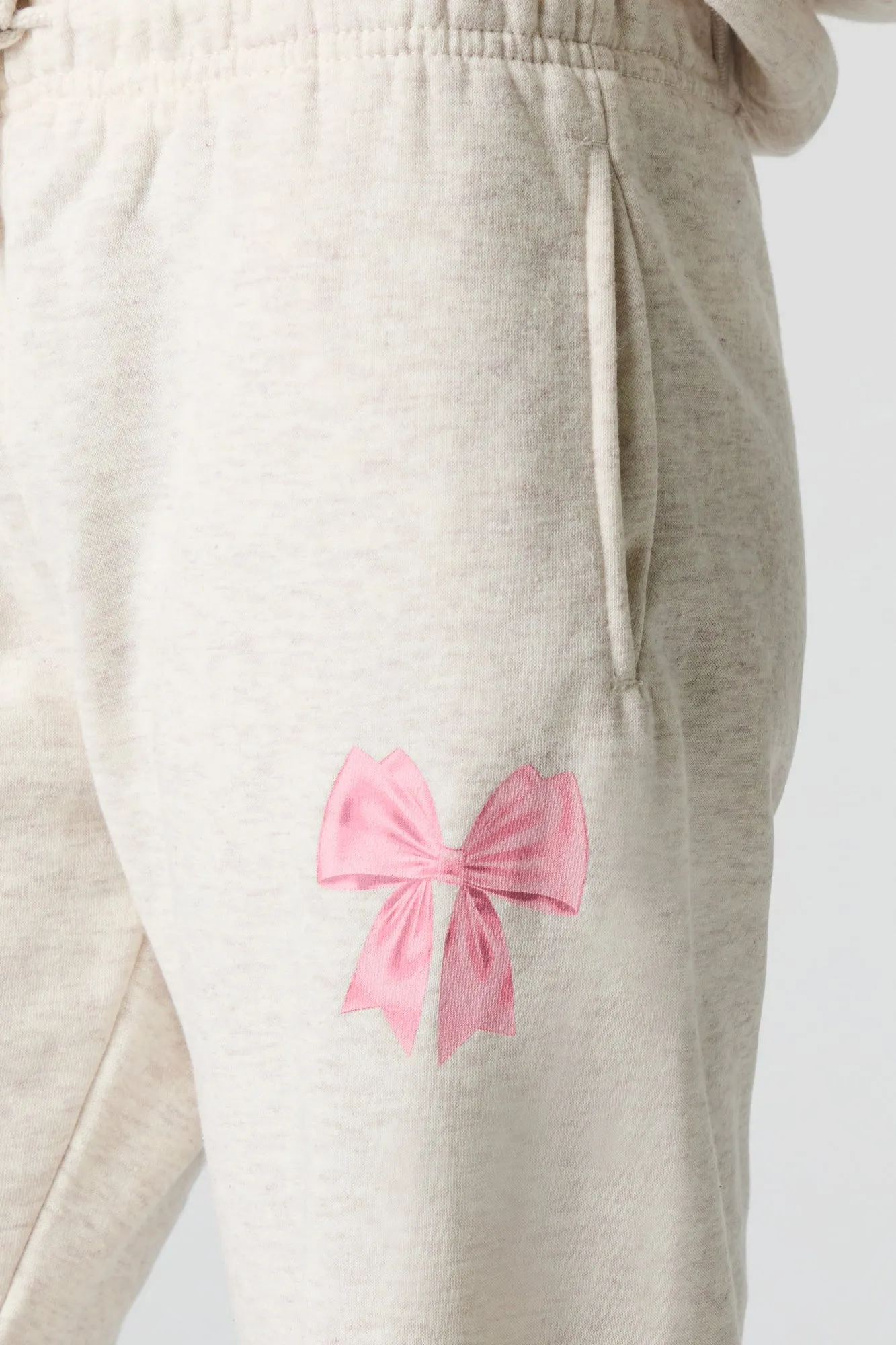 Cutesy Graphic Fleece Jogger sold by Charlotte Russe product image thumbnail 4