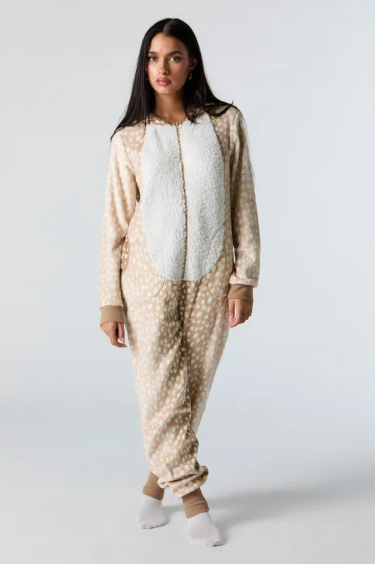 3D Deer Plush Onesie sold by Charlotte Russe