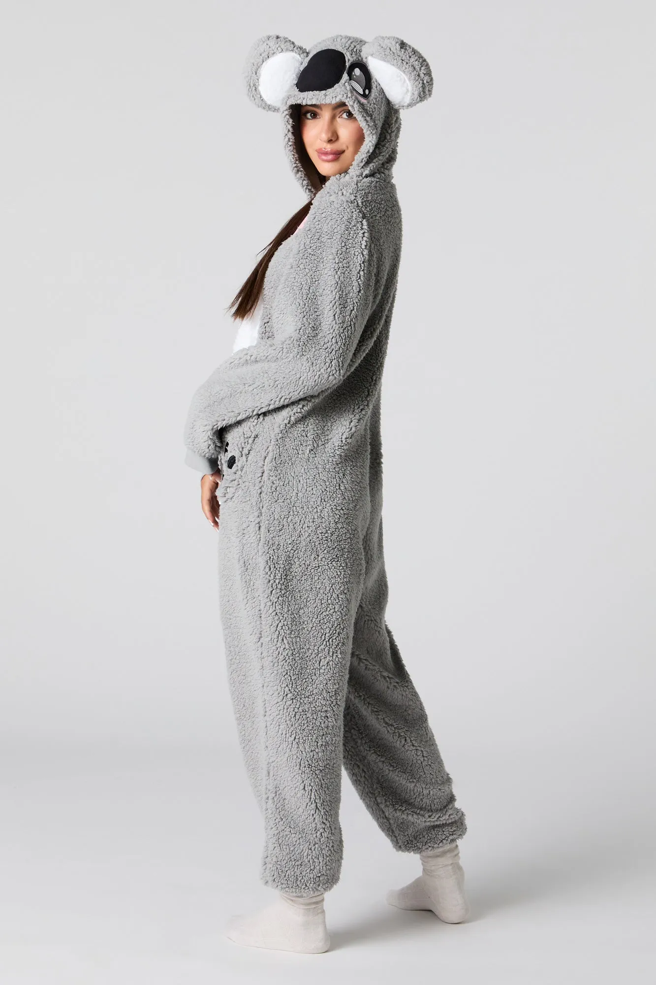 3D Koala Sherpa Onesie sold by Charlotte Russe product image thumbnail 2